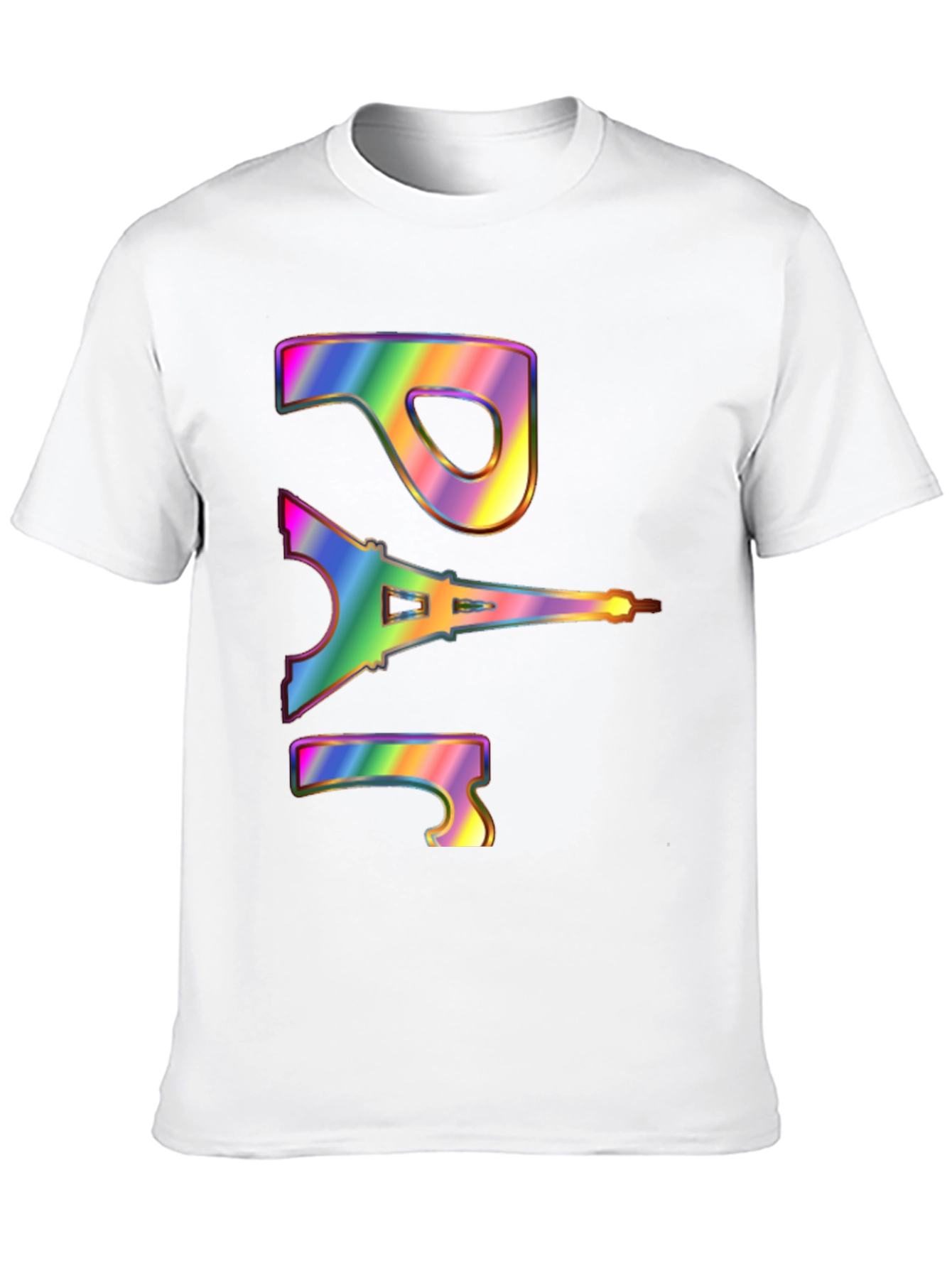 Paris Eiffel Tower Rainbow Graphic T-Shirt