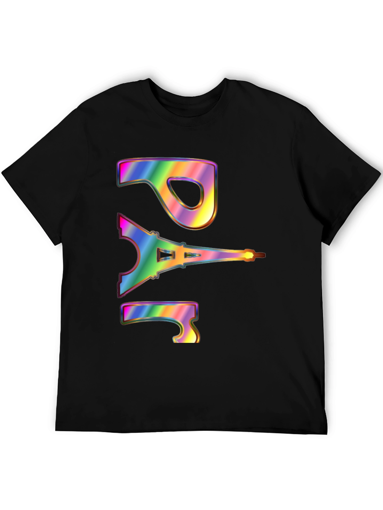 Paris Eiffel Tower Rainbow Graphic T-Shirt