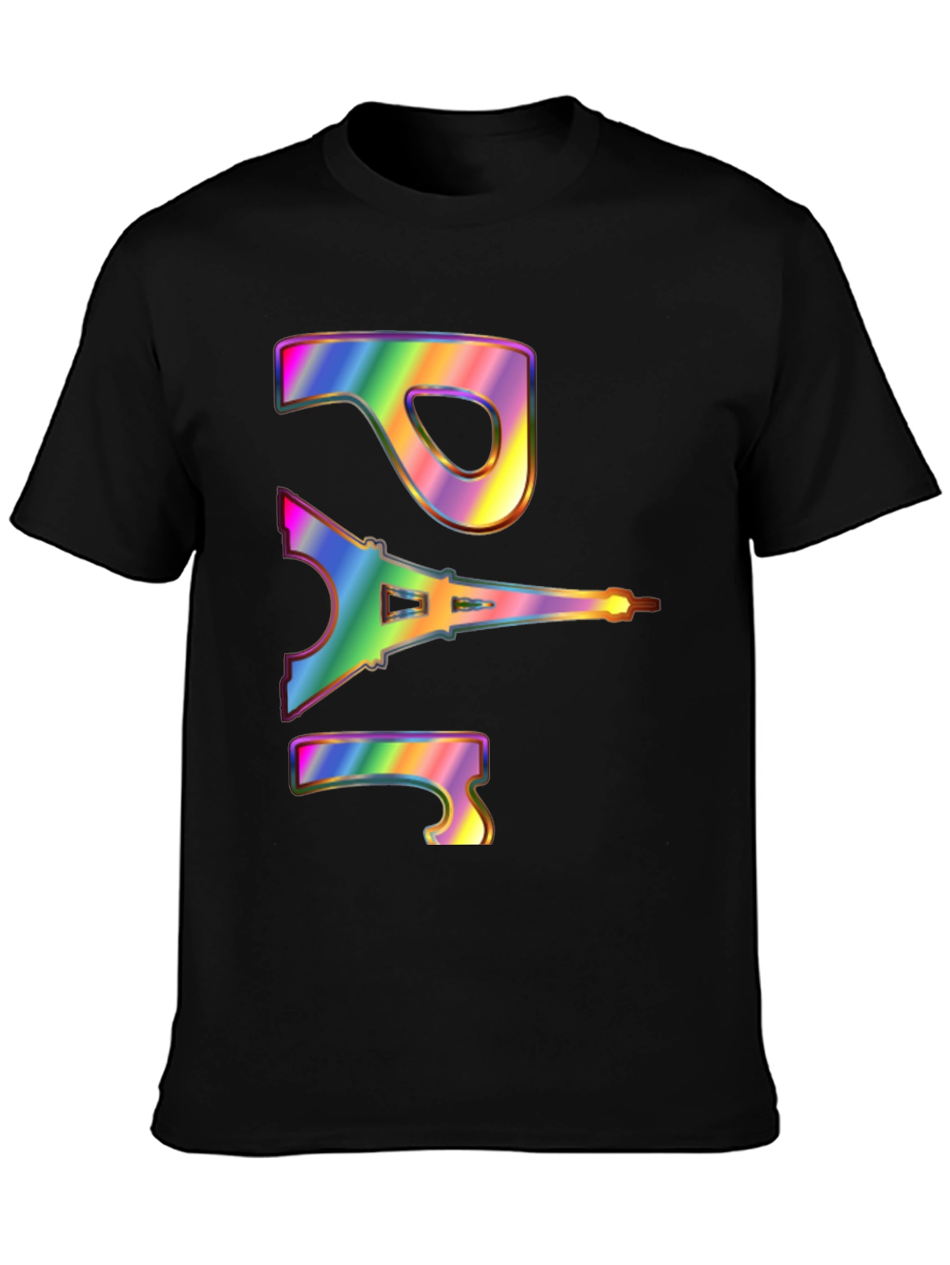 Paris Eiffel Tower Rainbow Graphic T-Shirt