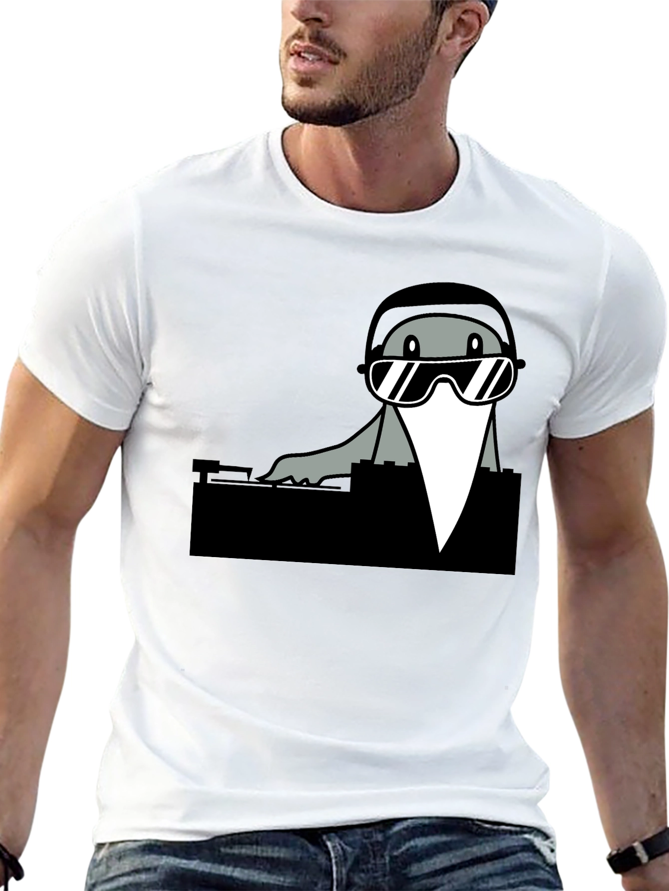 DJ Seal Graphic Tee - Cool Cartoon Shirt