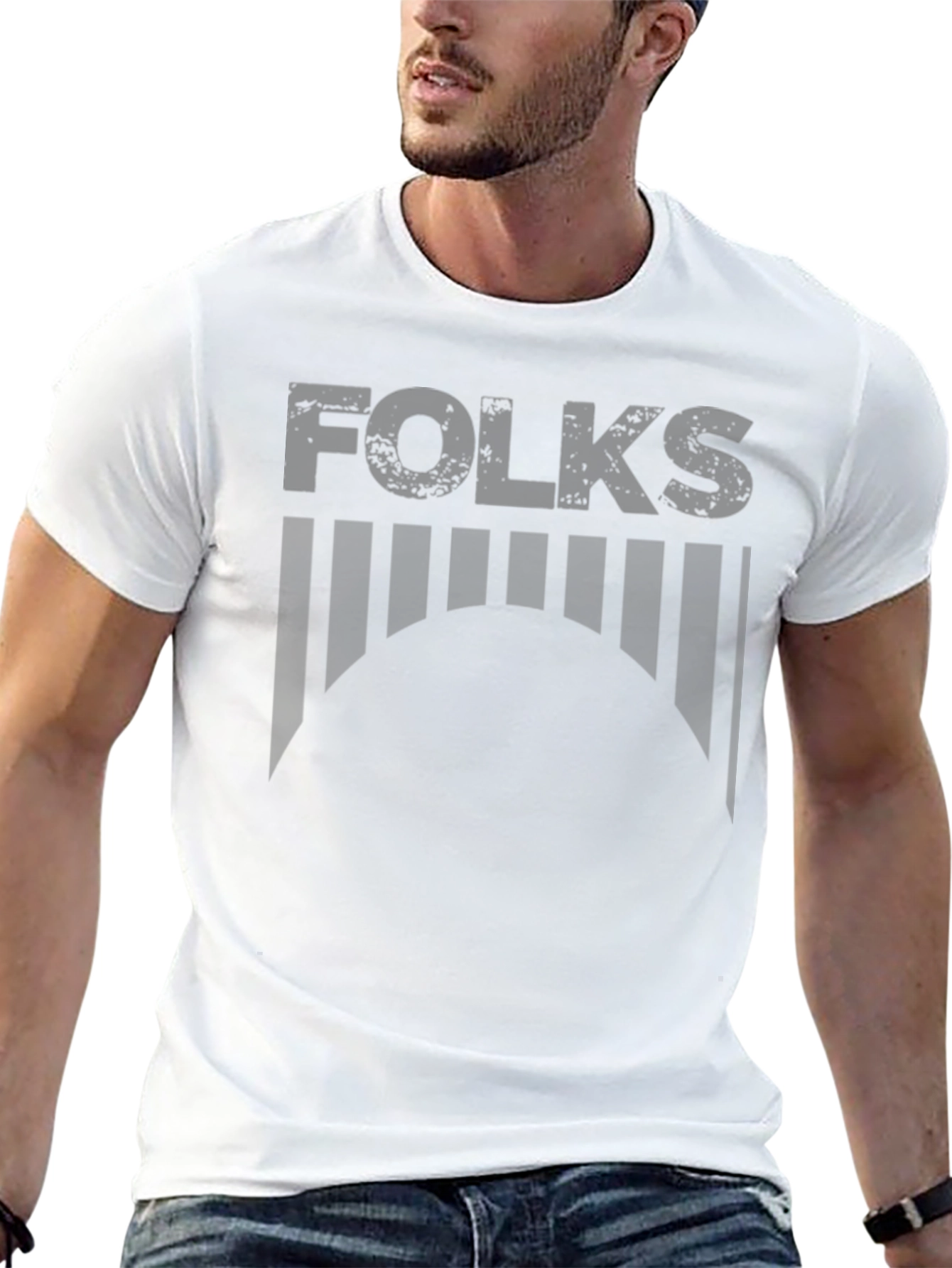 Folks Graphic Print T-Shirt - Soft Cotton Blend