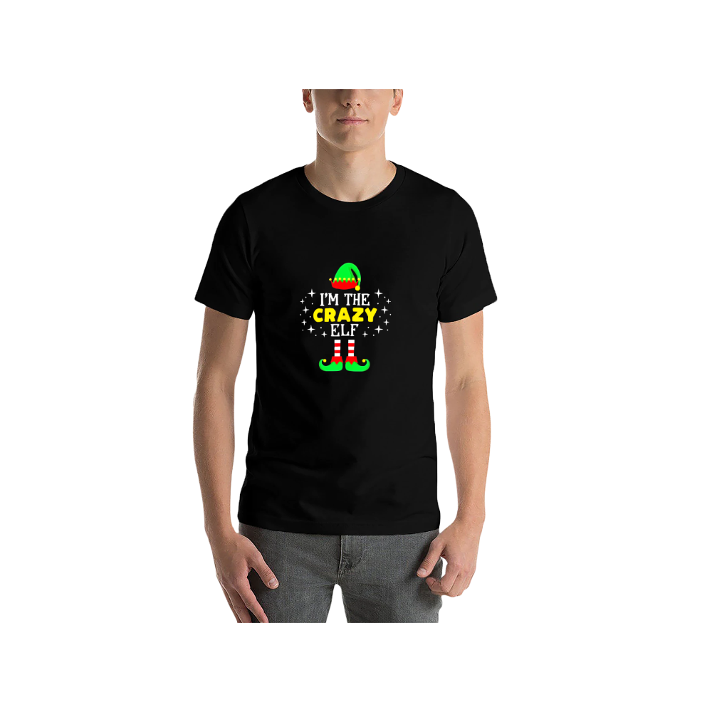 I’m The Crazy Elf Christmas T-Shirt - 100% Cotton, Festive & Playful Tee for Holiday Gatherings & Casual Daily Wear