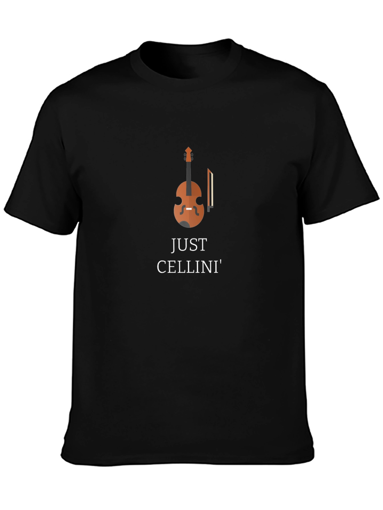 Just Cellini Black T-Shirt Cello Graphic Tee