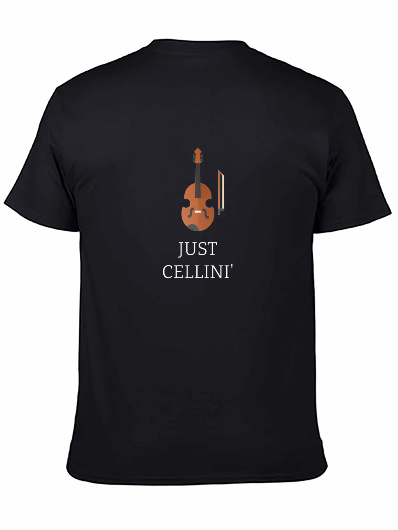 Just Cellini Black T-Shirt Cello Graphic Tee