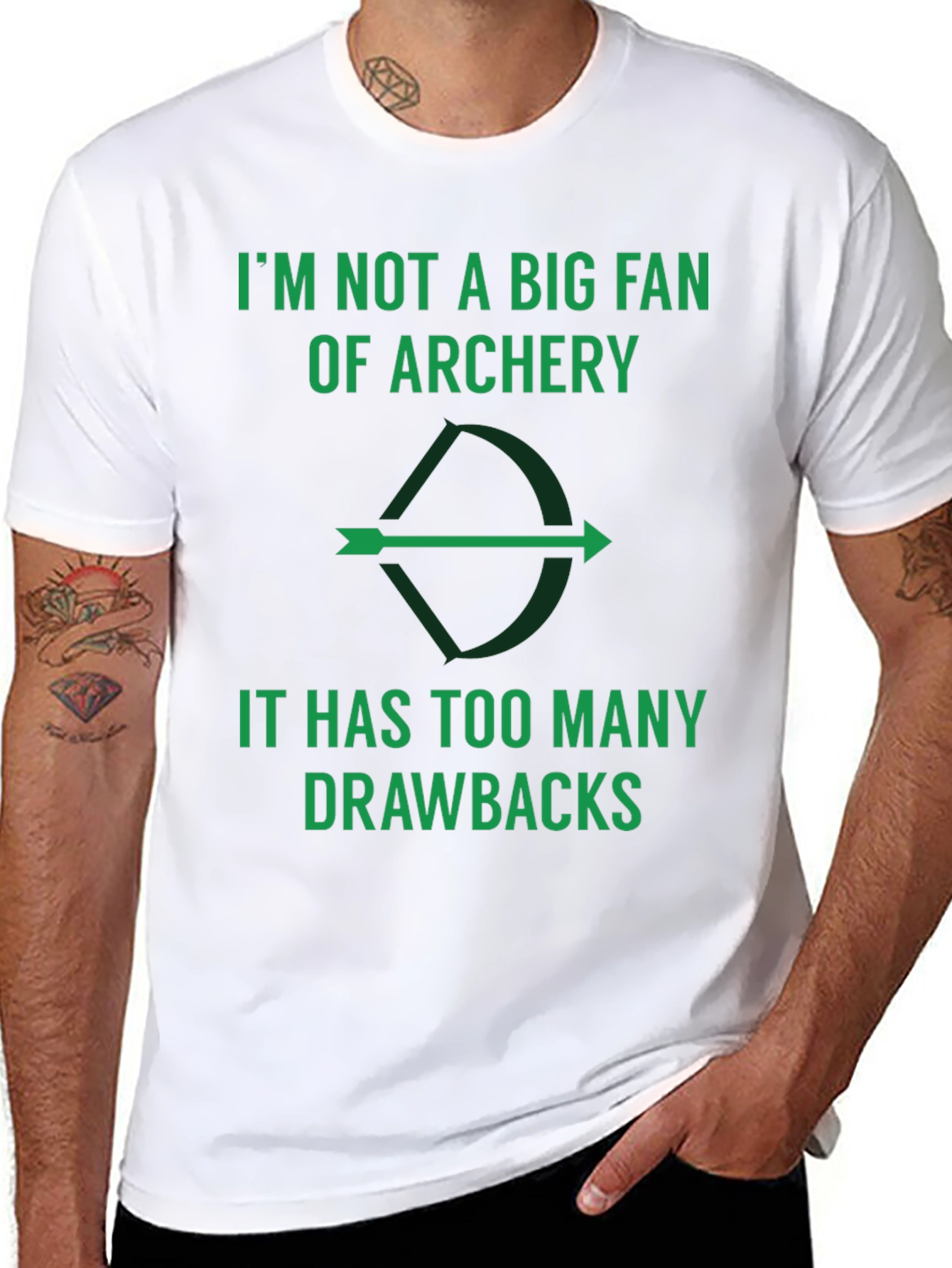 Archery Pun T-Shirt: Too Many Drawbacks!
