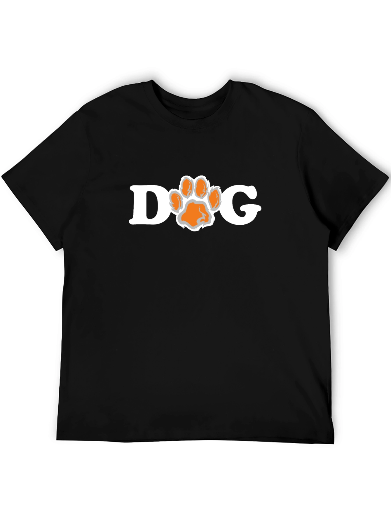 Dog Paw Print T-Shirt - Black