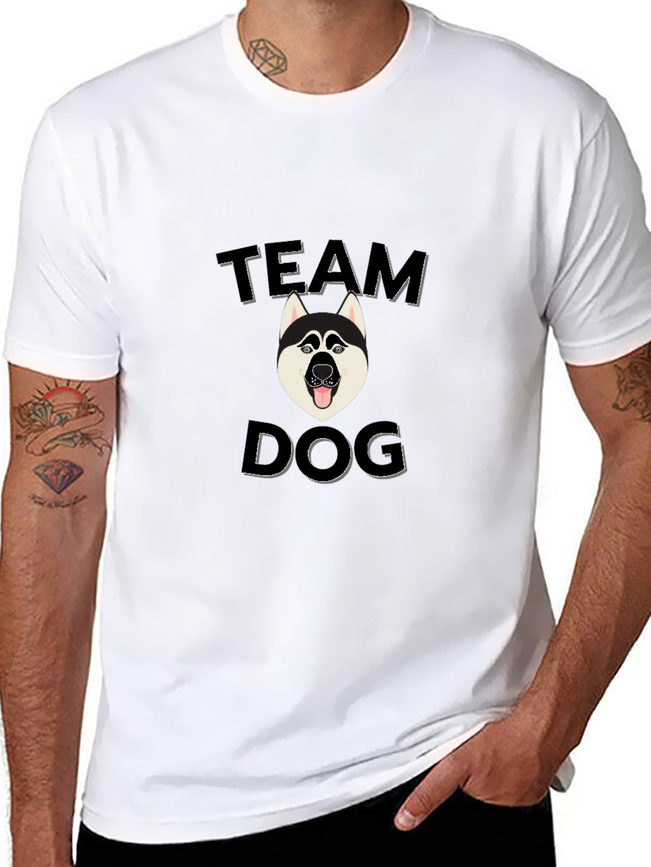 Team Dog Graphic Tee - Black Cotton Blend