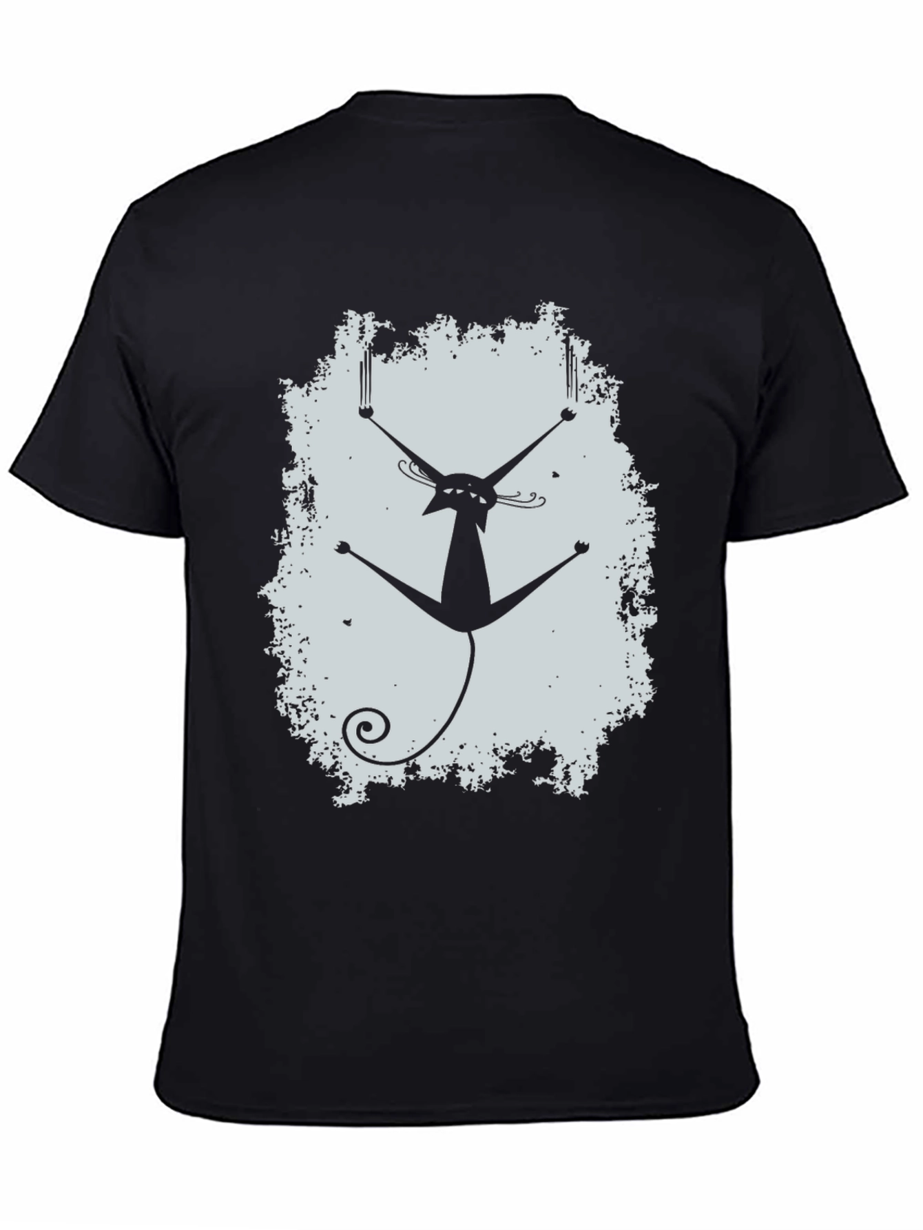 Cool Cat Scratch T-Shirt - Black Graphic Tee