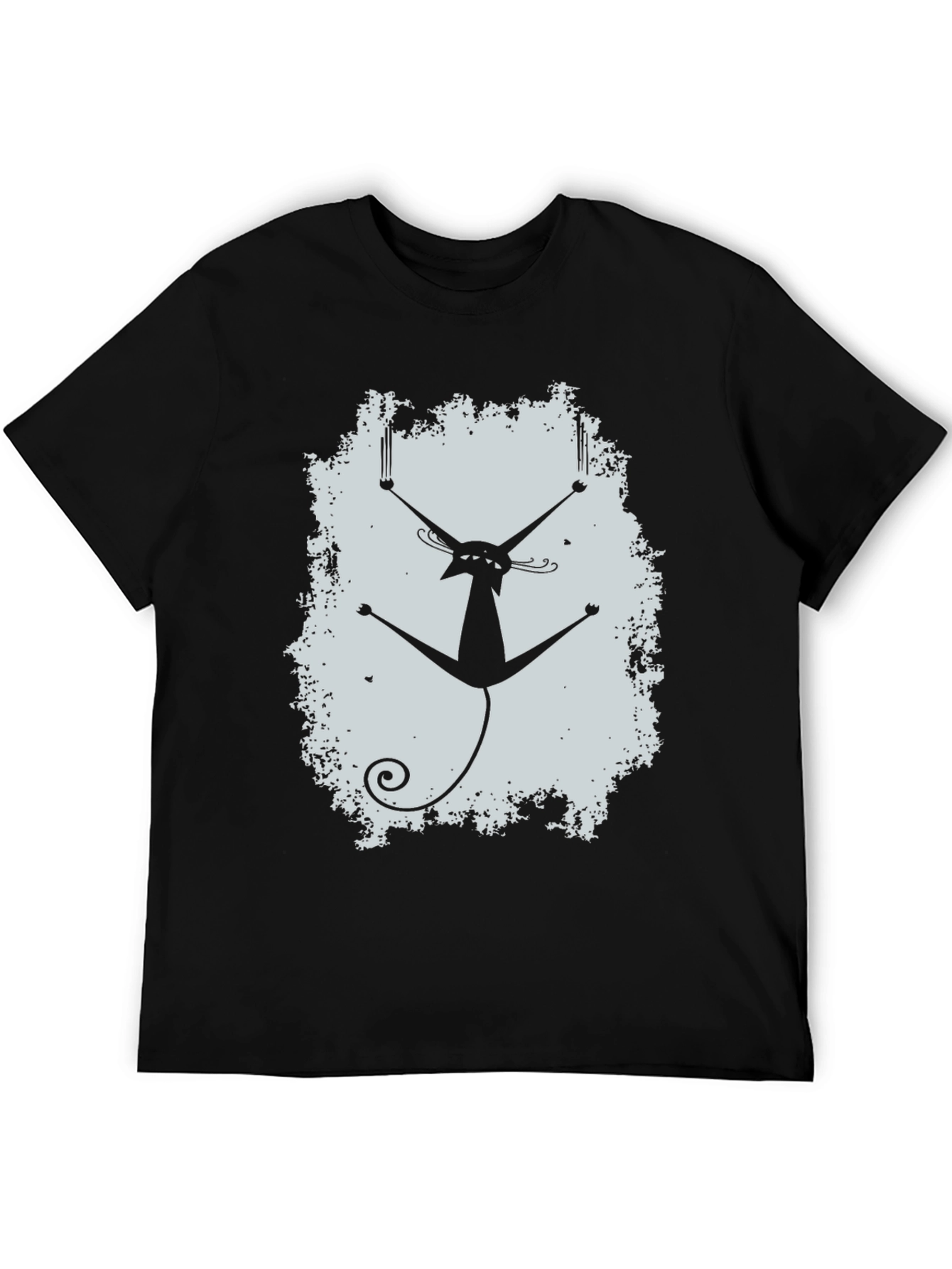 Cool Cat Scratch T-Shirt - Black Graphic Tee