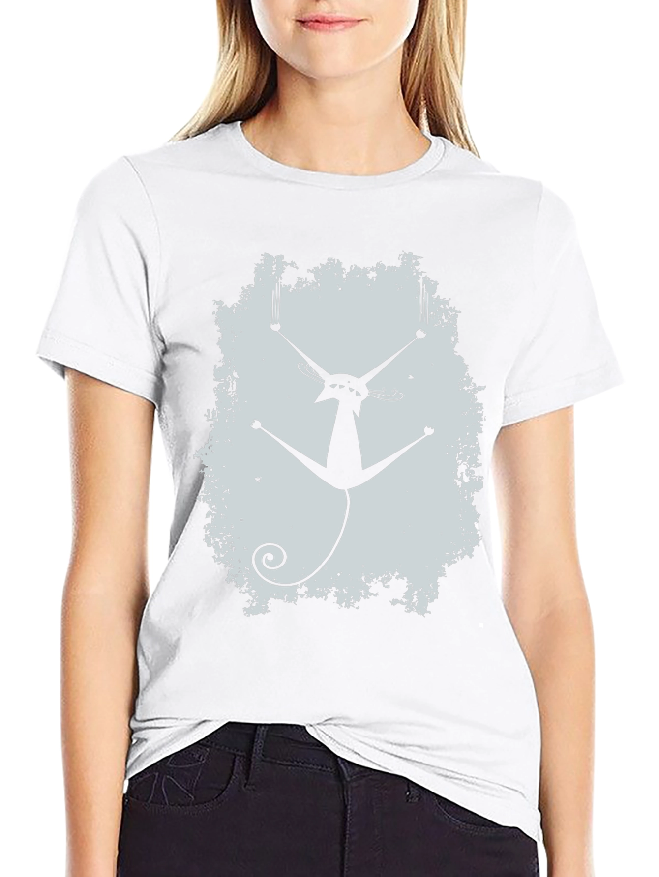Cool Cat Scratch T-Shirt - Black Graphic Tee