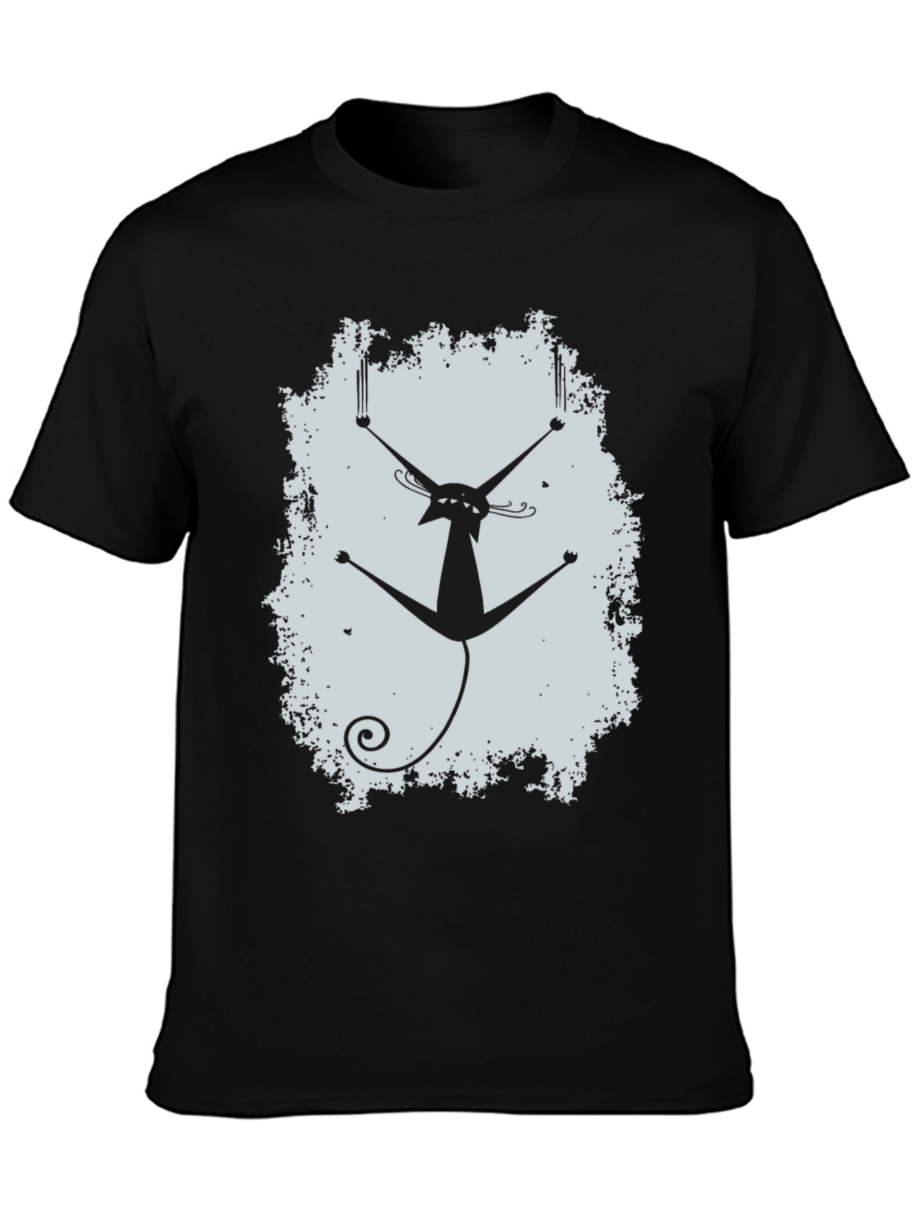 Cool Cat Scratch T-Shirt - Black Graphic Tee