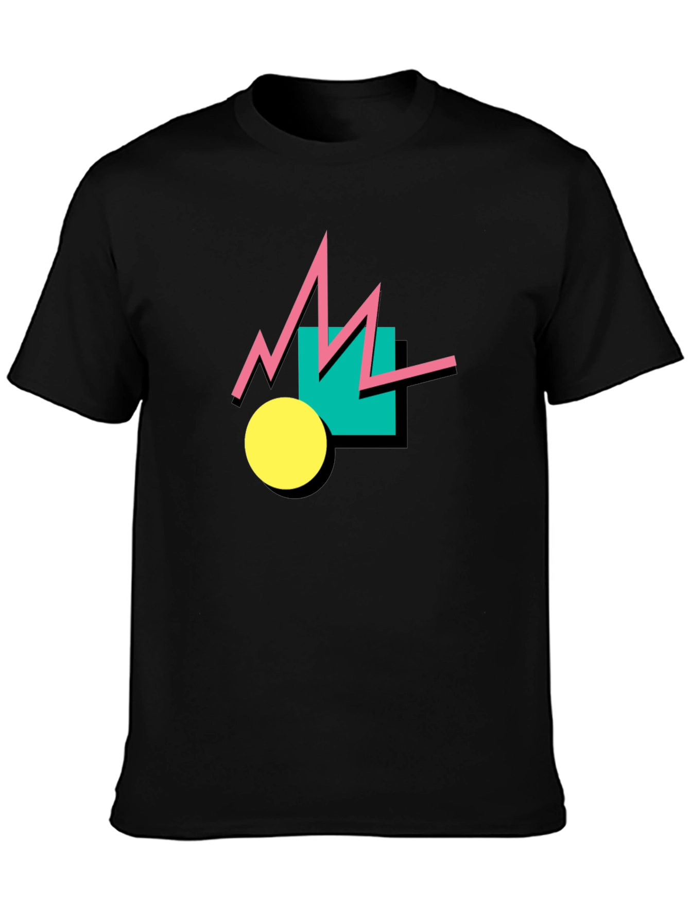 Retro Geometric T-Shirt - 80s Style Graphic Tee