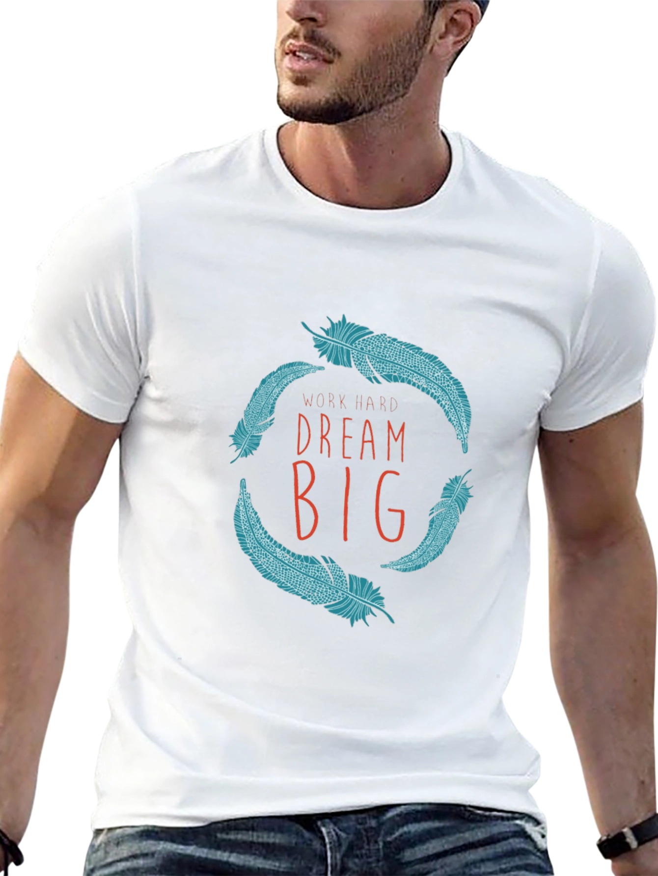 Dream Big Graphic Tee - Black Cotton T-Shirt