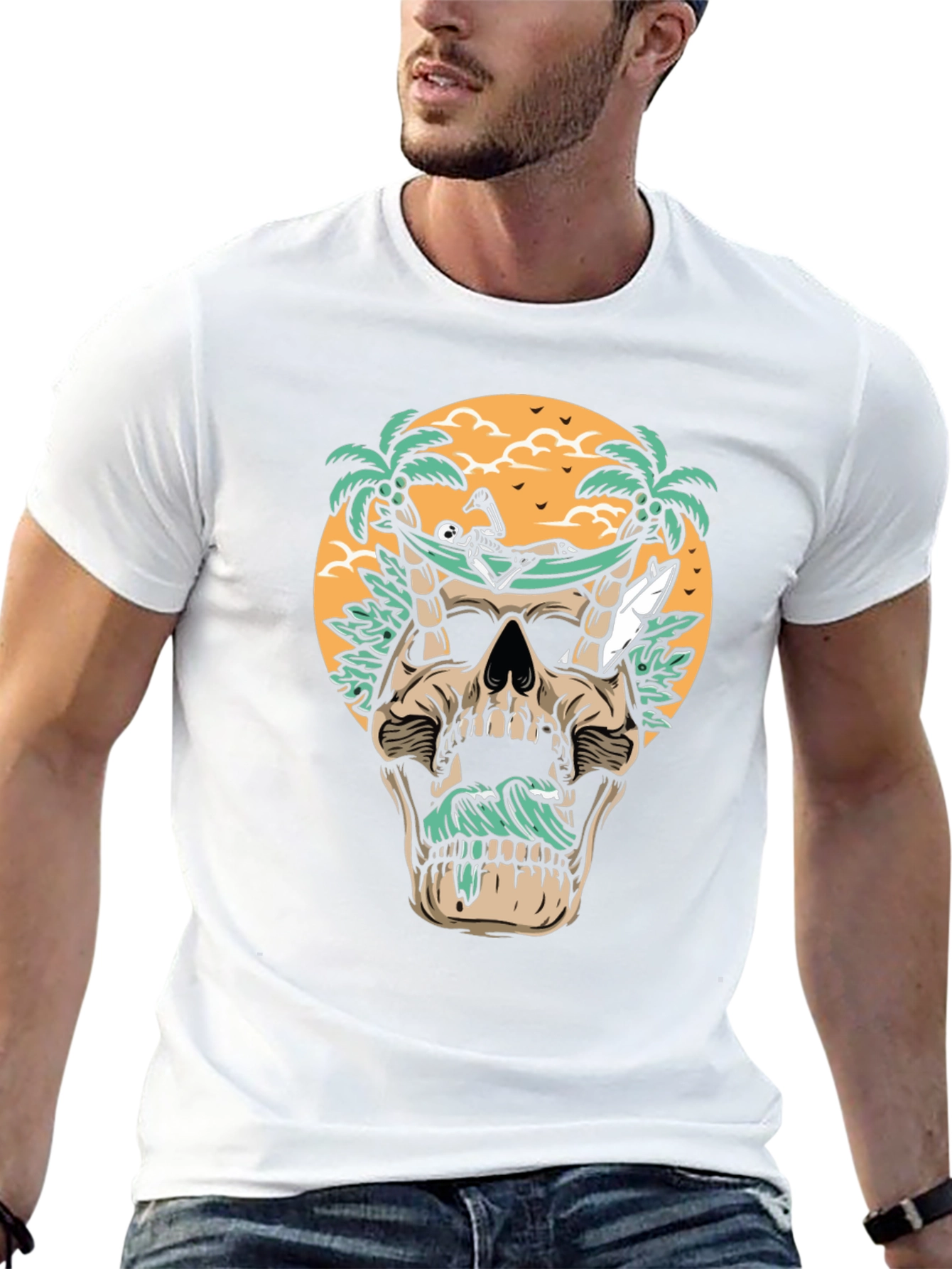 Skull Hammock T-Shirt - Beach Vibes