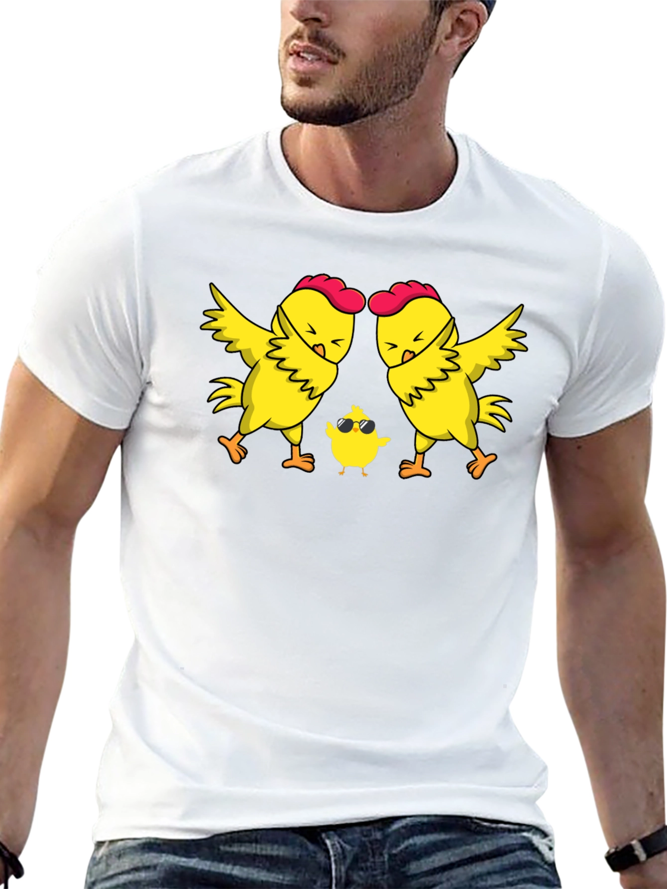 Cool Chicken Family T-Shirt - Dad Mom Chick