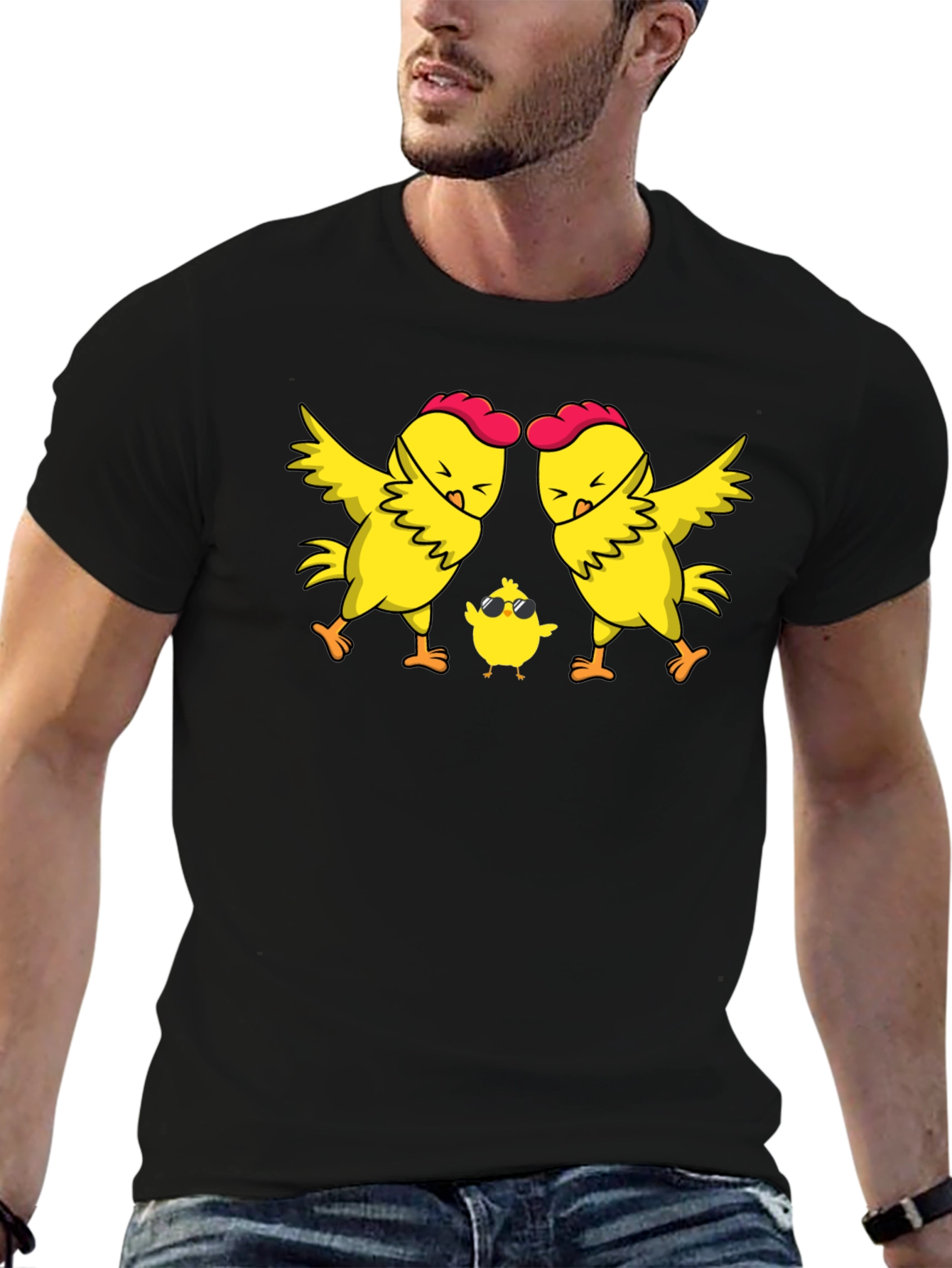 Cool Chicken Family T-Shirt - Dad Mom Chick