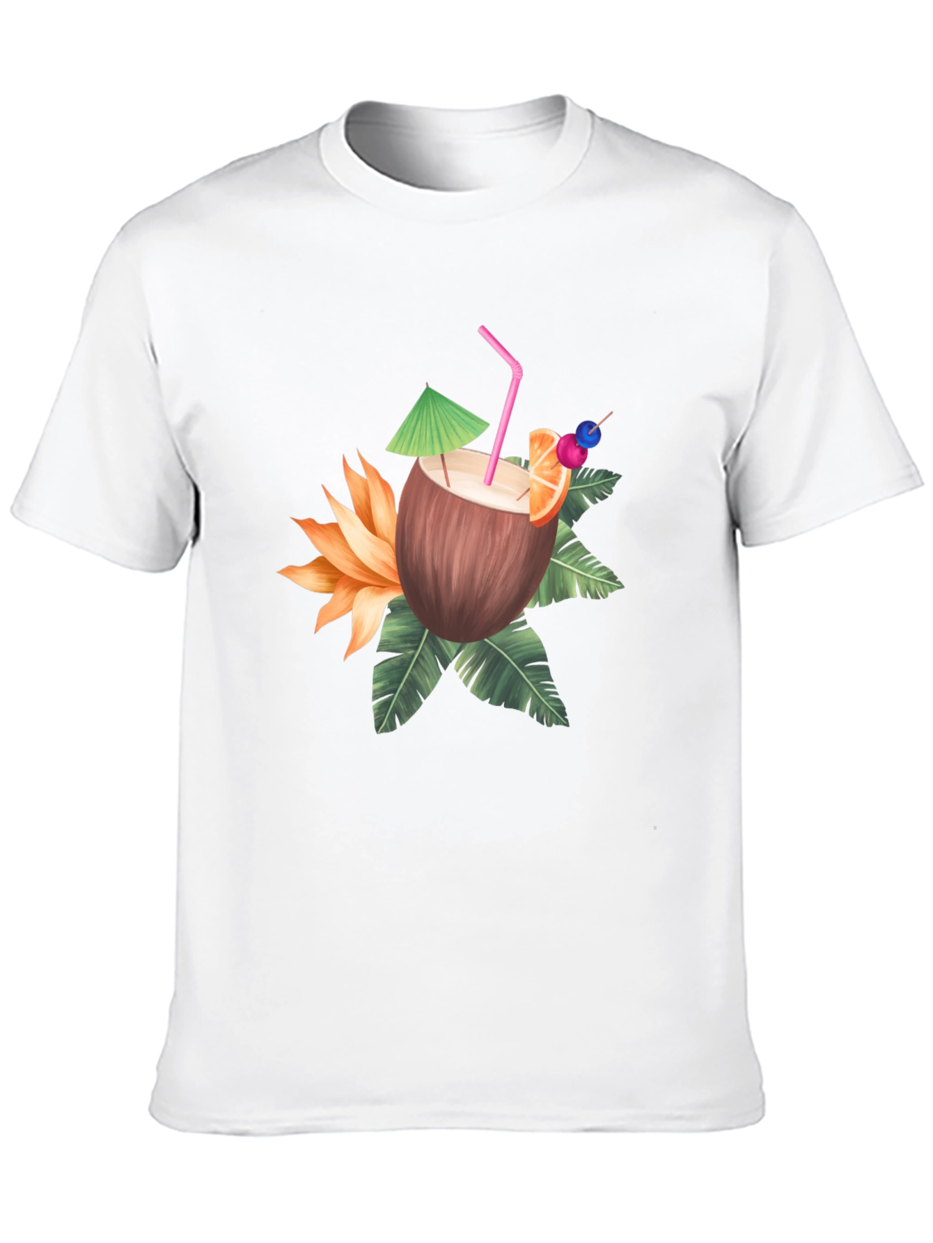 Tropical Coconut Drink Graphic Tee