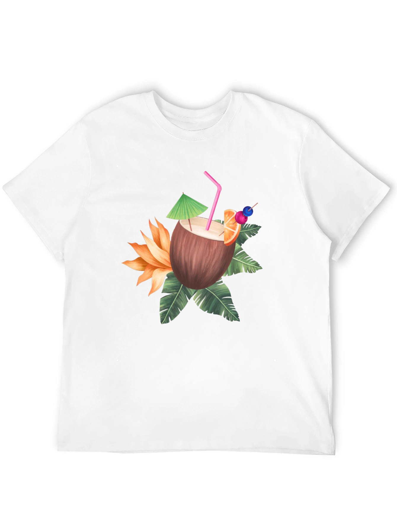 Tropical Coconut Drink Graphic Tee