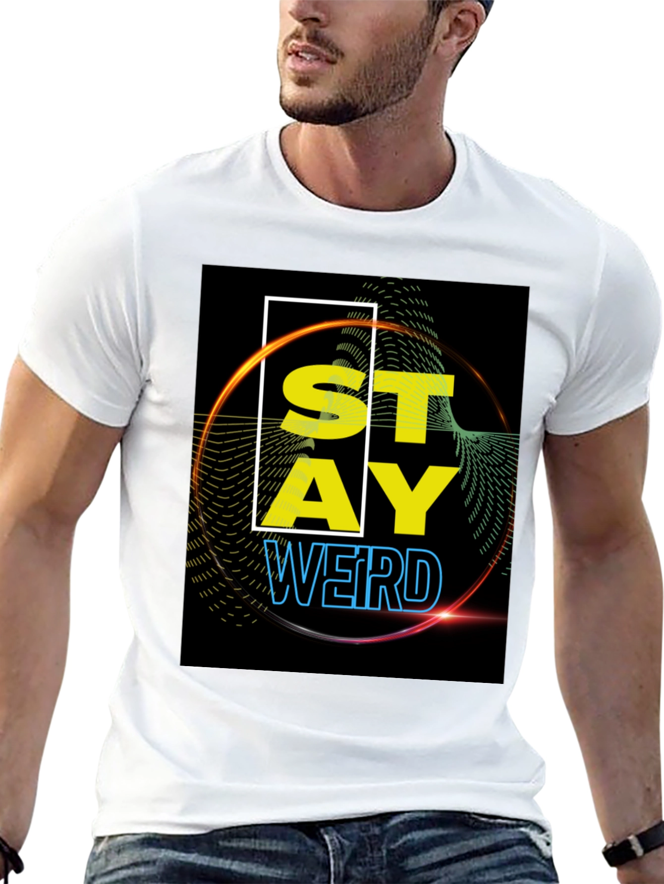 Stay Weird Graphic Tee - Black