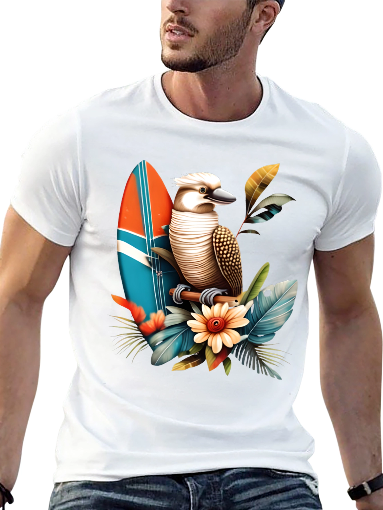 Kookaburra Surfboard Graphic T-Shirt