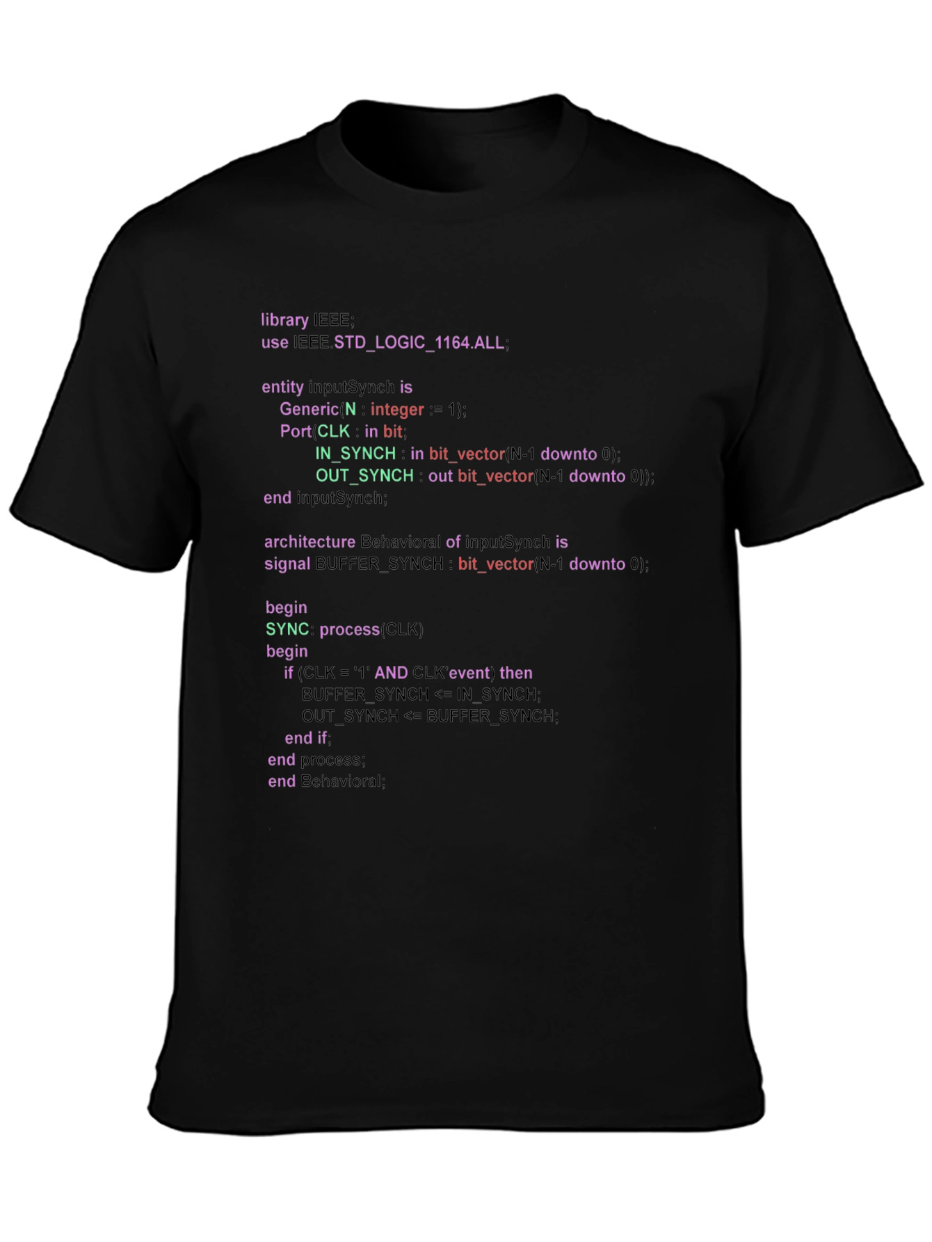 Coder T-Shirt - VHDL Program Code
