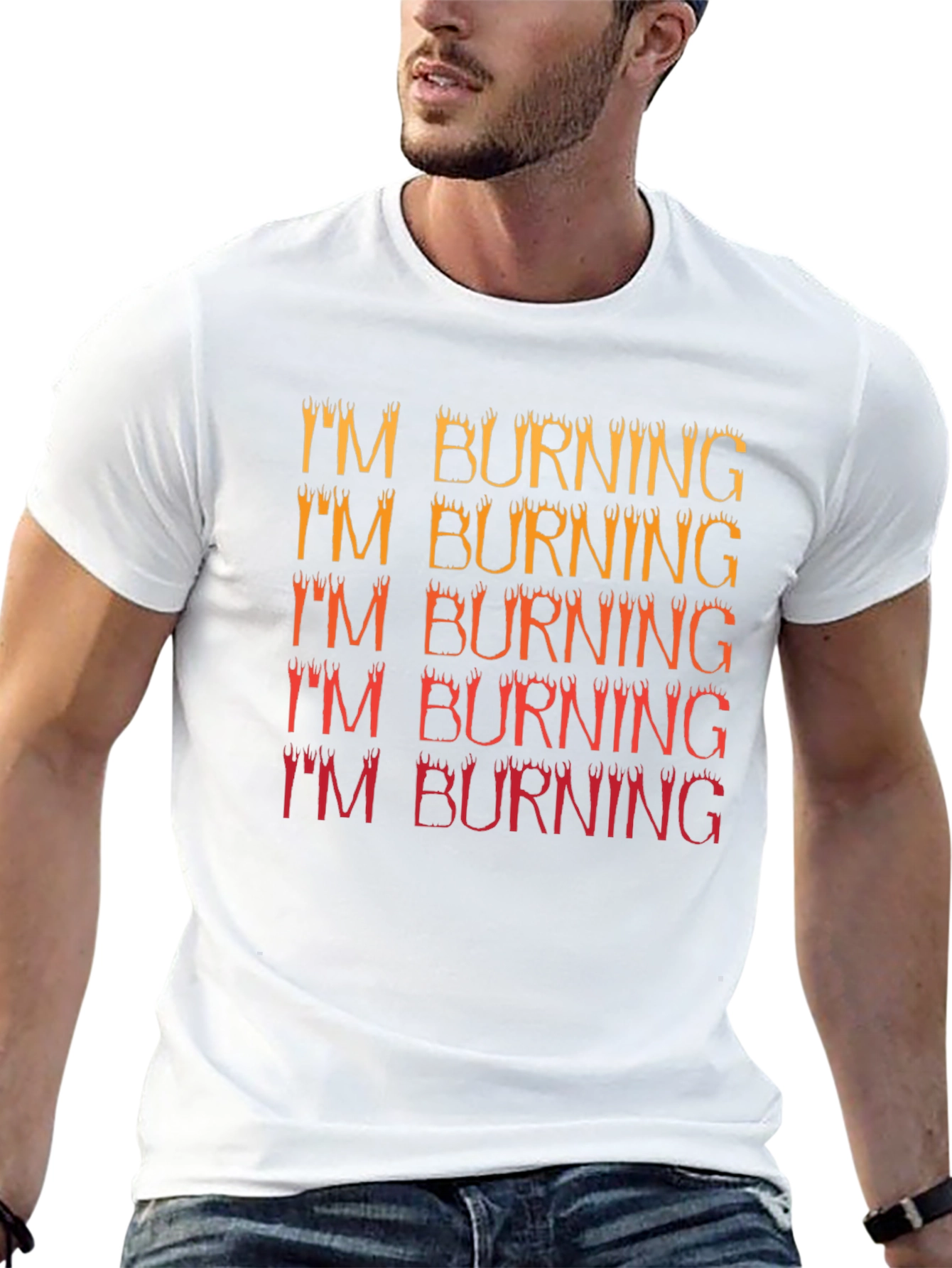 Im Burning Graphic Tee - Trendy Black T-Shirt