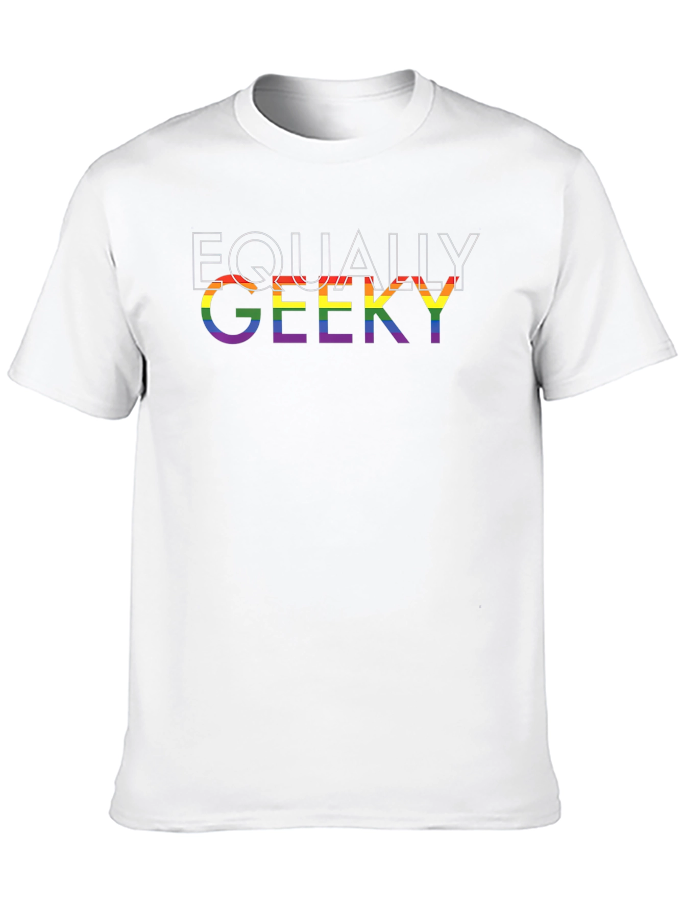 Equally Geeky Pride T-Shirt - LGBTQ+ Rainbow Graphic Tee