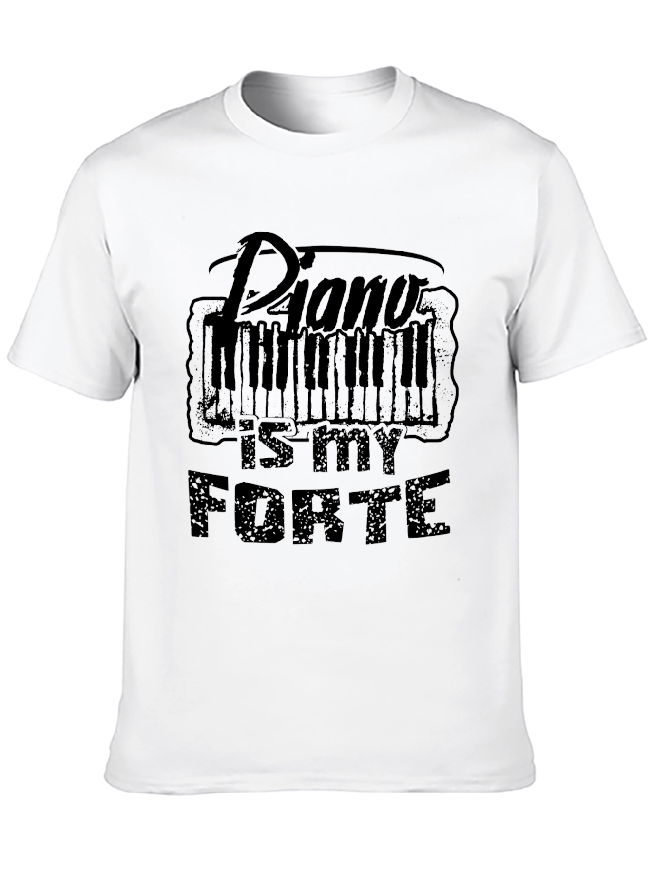Piano Is My Forte Black T-Shirt