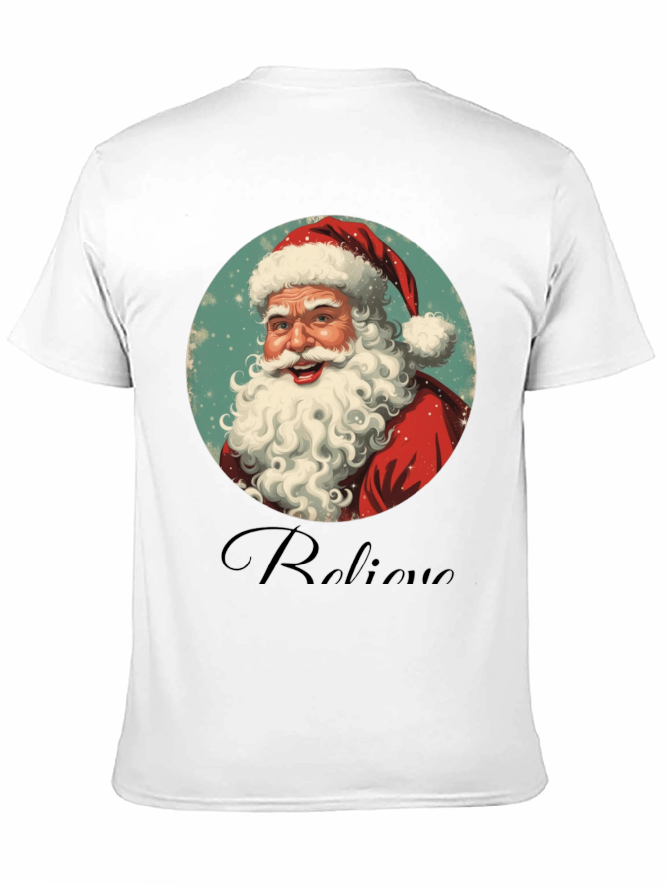 Believe Santa Graphic Tee - Black
