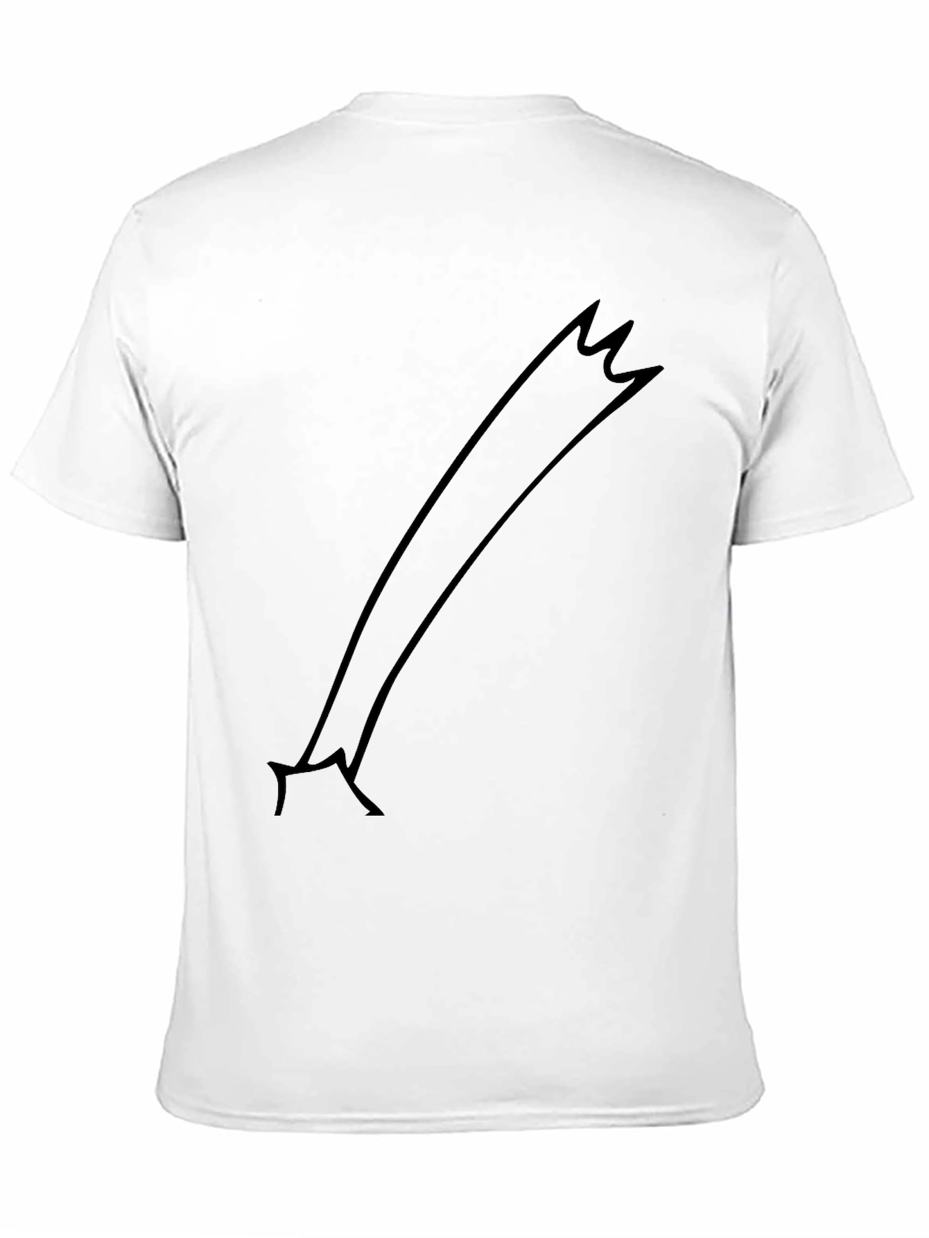 Minimalist Black T-Shirt with Comet Graphic