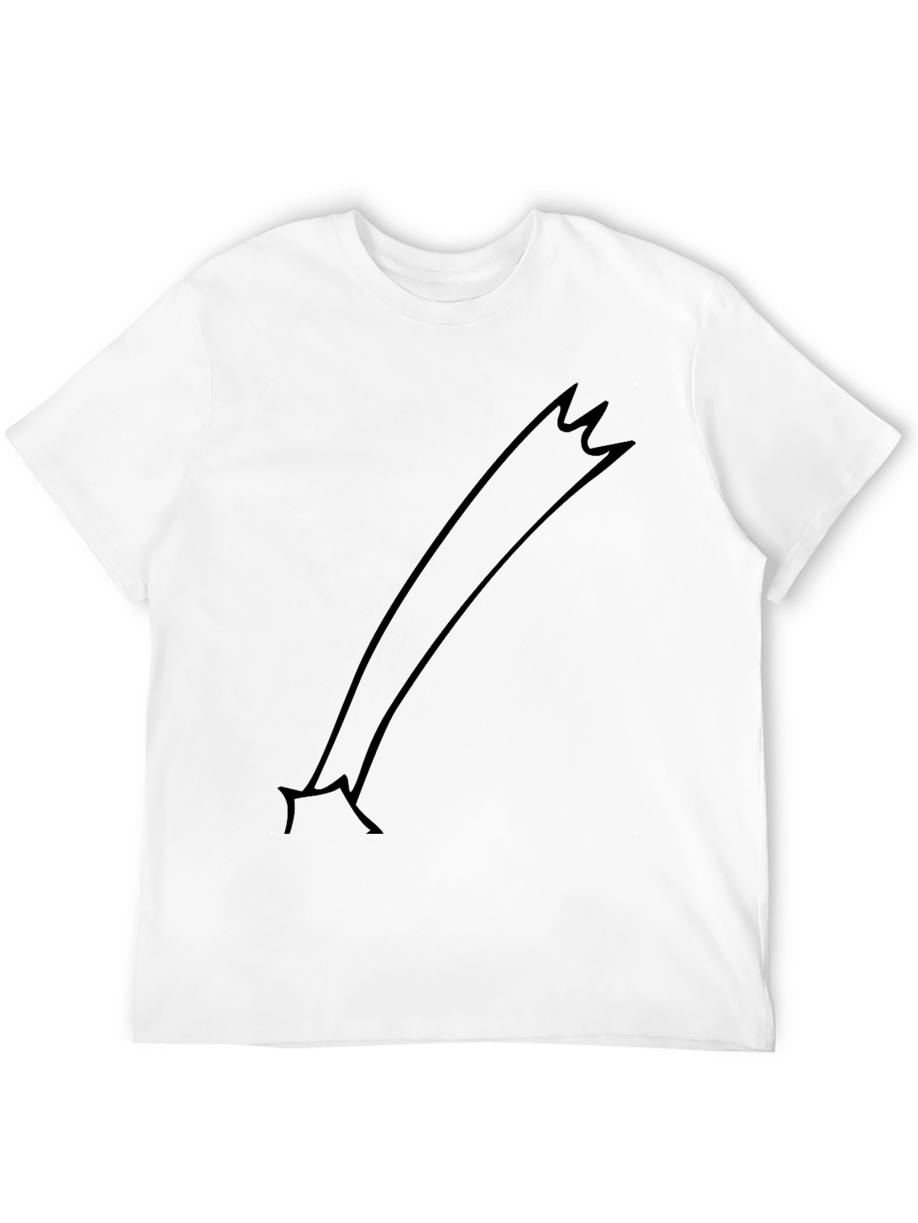 Minimalist Black T-Shirt with Comet Graphic