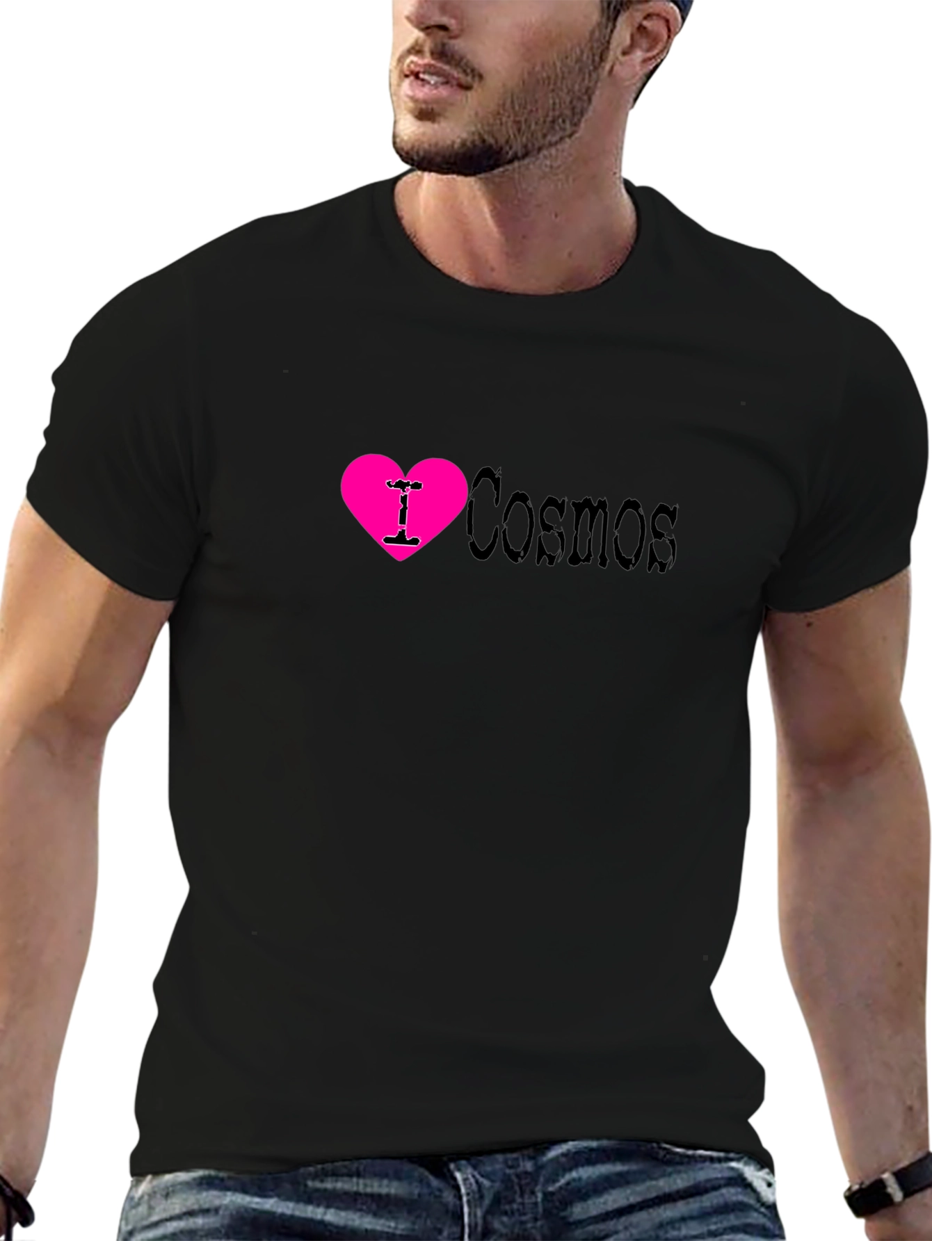 I Love Cosmos T-Shirt - Black Cotton Blend