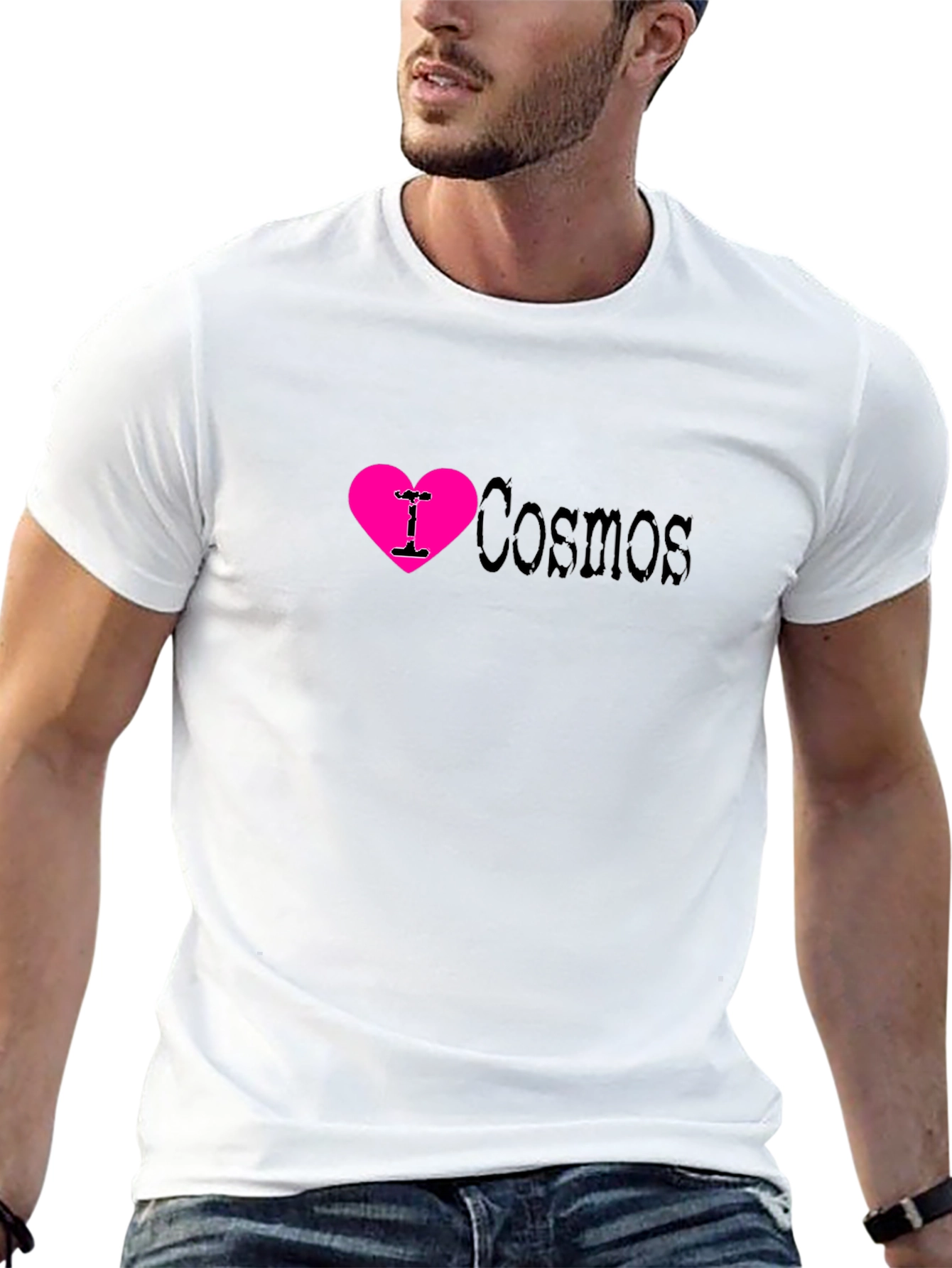 I Love Cosmos T-Shirt - Black Cotton Blend