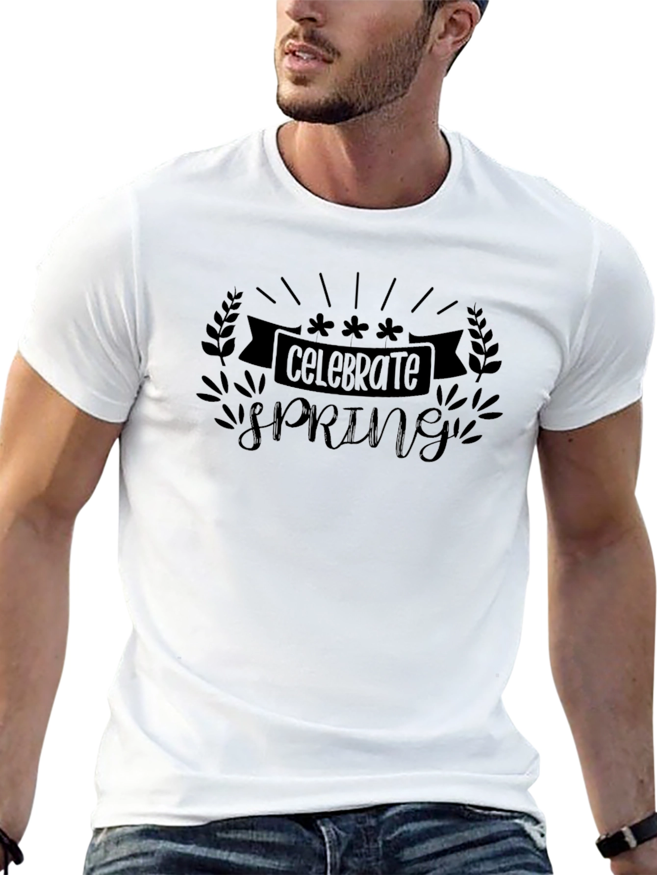 Celebrate Spring Black T-Shirt