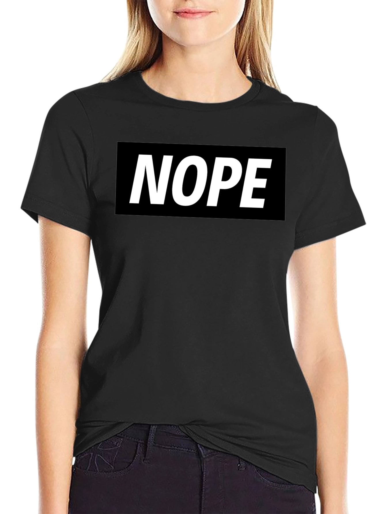 Nope Graphic Tee - Classic Black