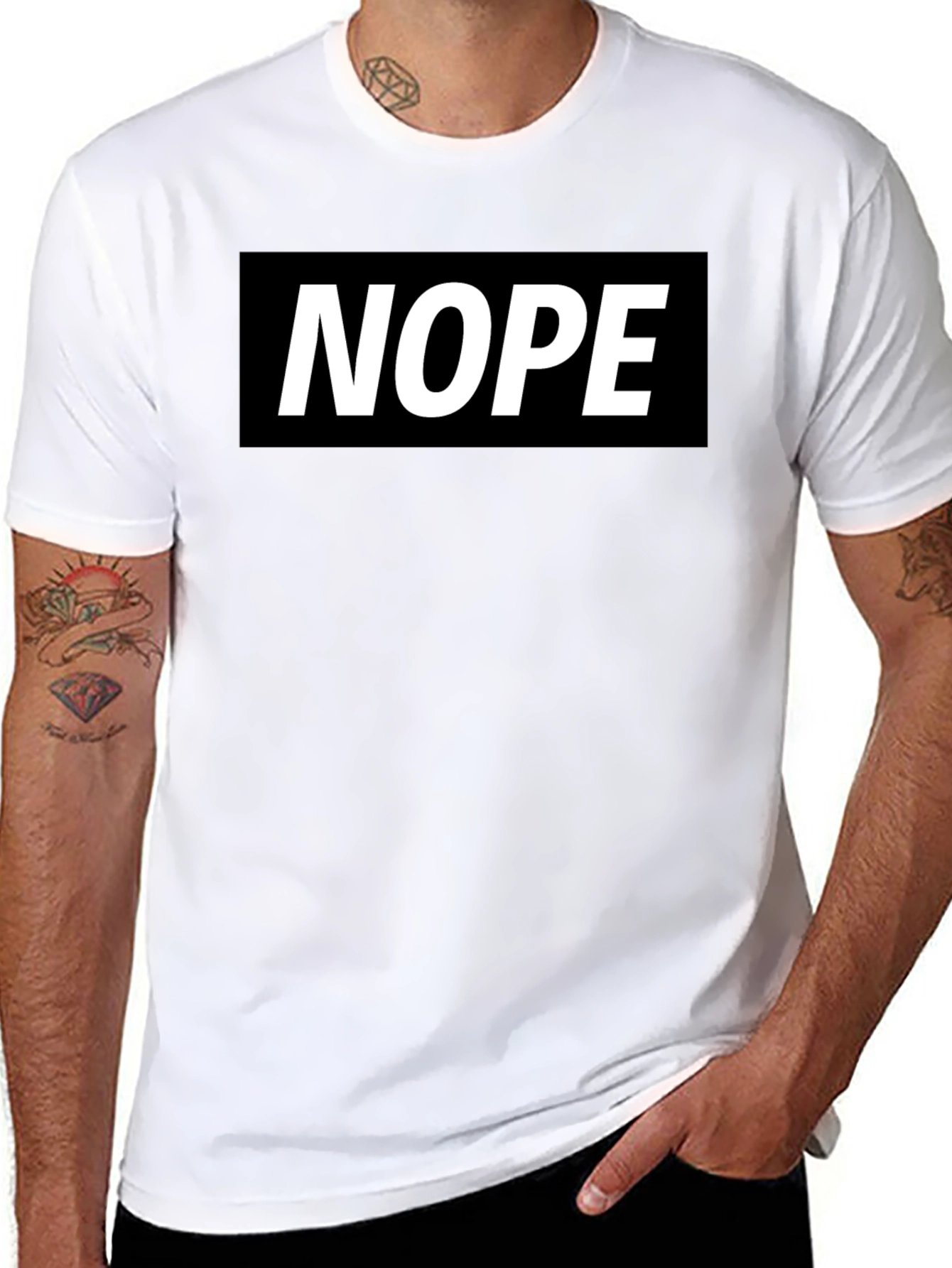 Nope Graphic Tee - Classic Black