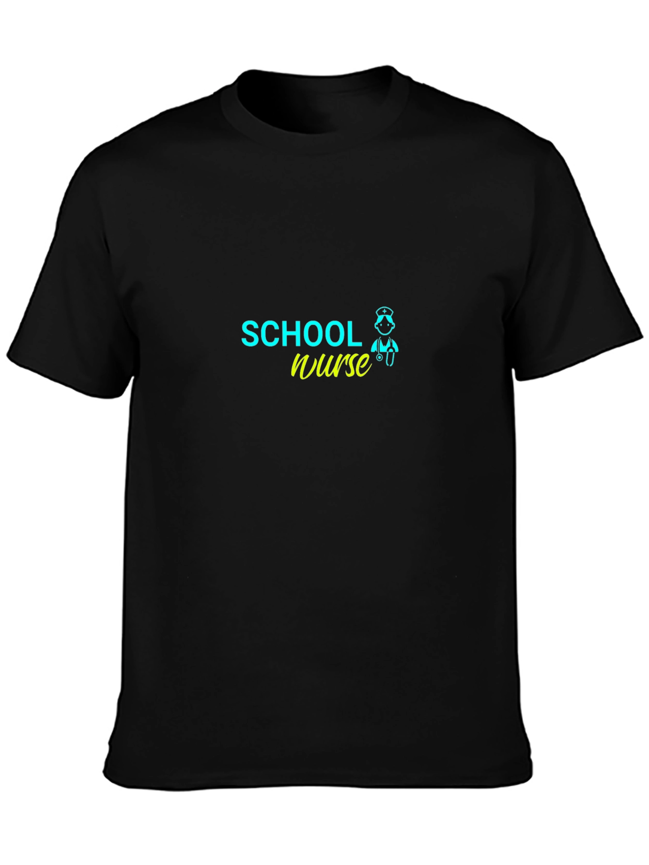 School Nurse T-Shirt - Black Cotton Tee