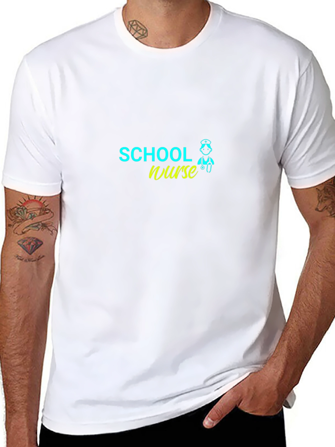 School Nurse T-Shirt - Black Cotton Tee