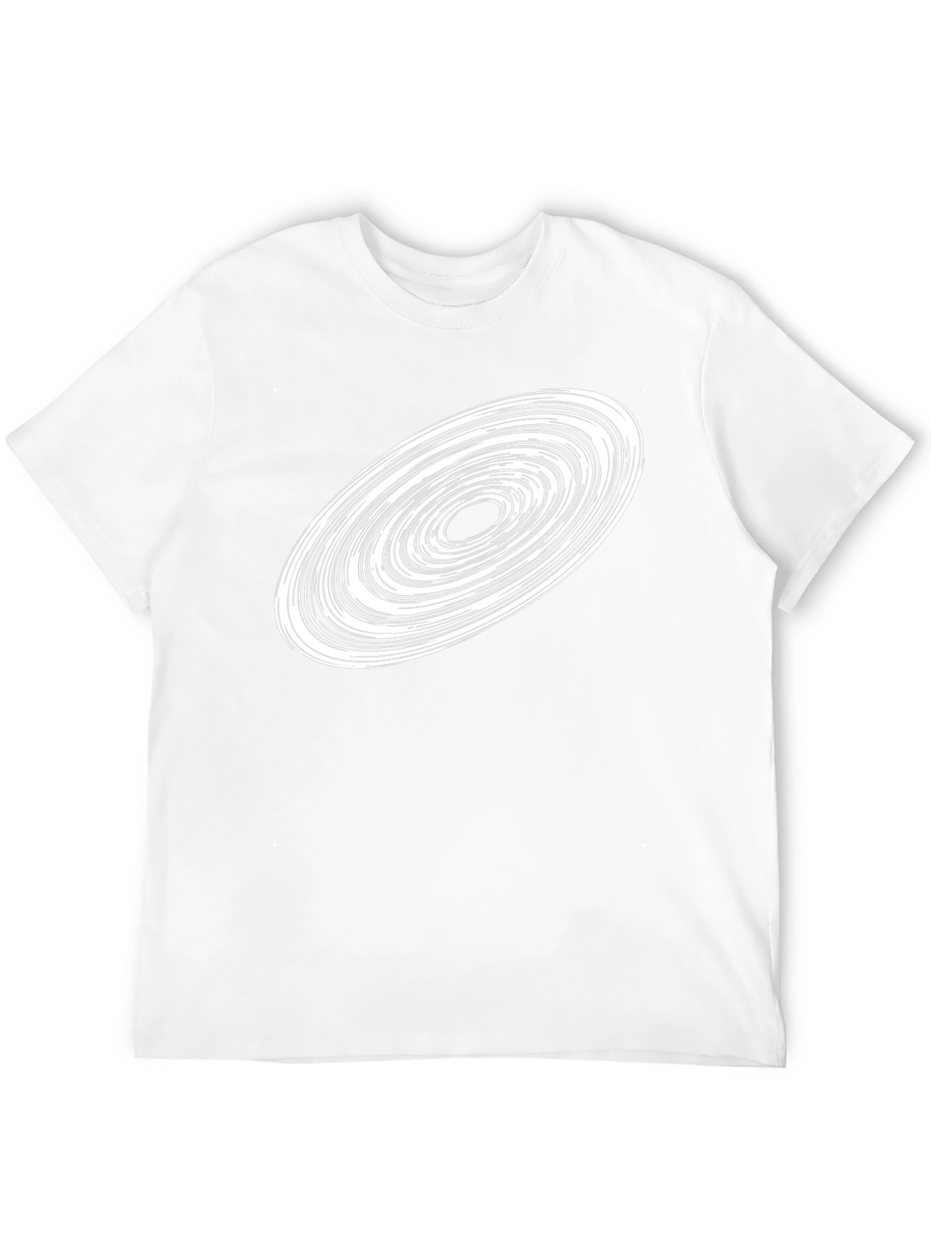 Abstract Vortex Graphic T-Shirt - Black