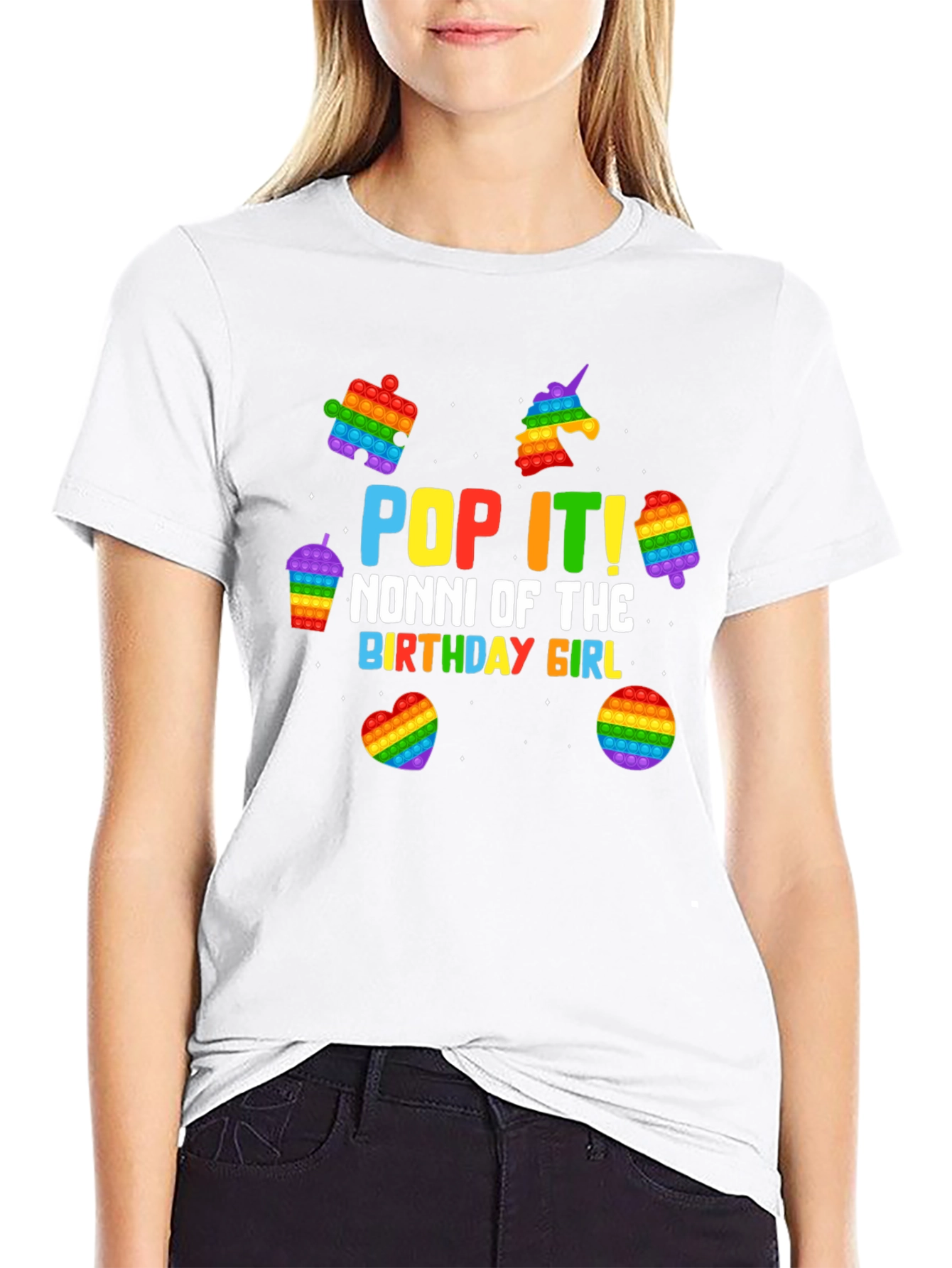 Pop It Nonni Birthday Girl T-Shirt