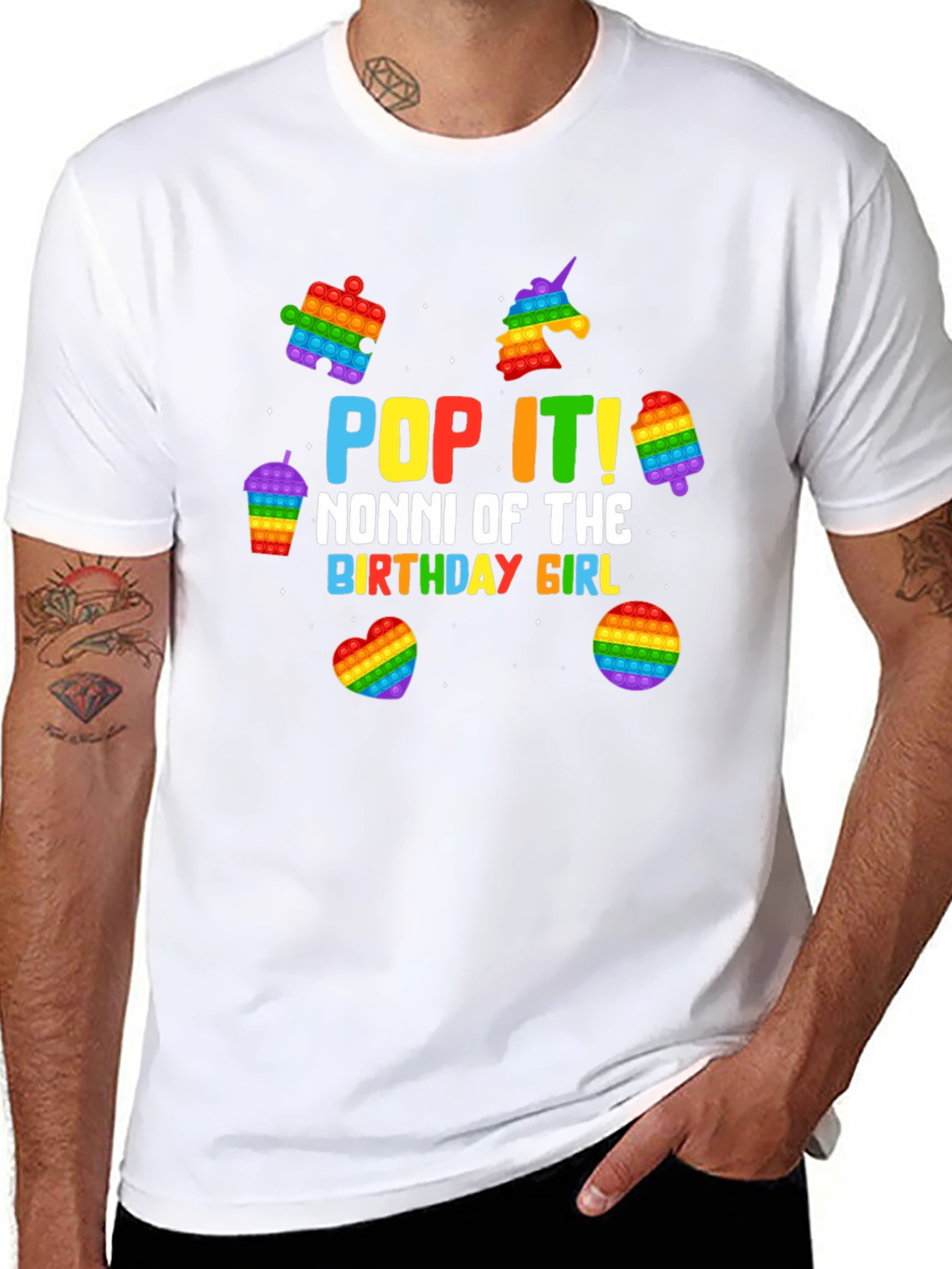 Pop It Nonni Birthday Girl T-Shirt