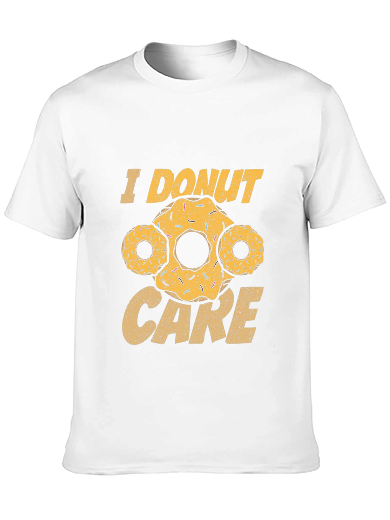 I Donut Care Black Graphic T-Shirt