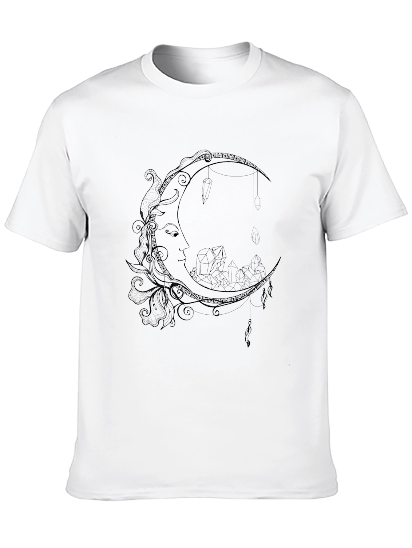 Mystic Moon Graphic Tee - Black Cotton Blend