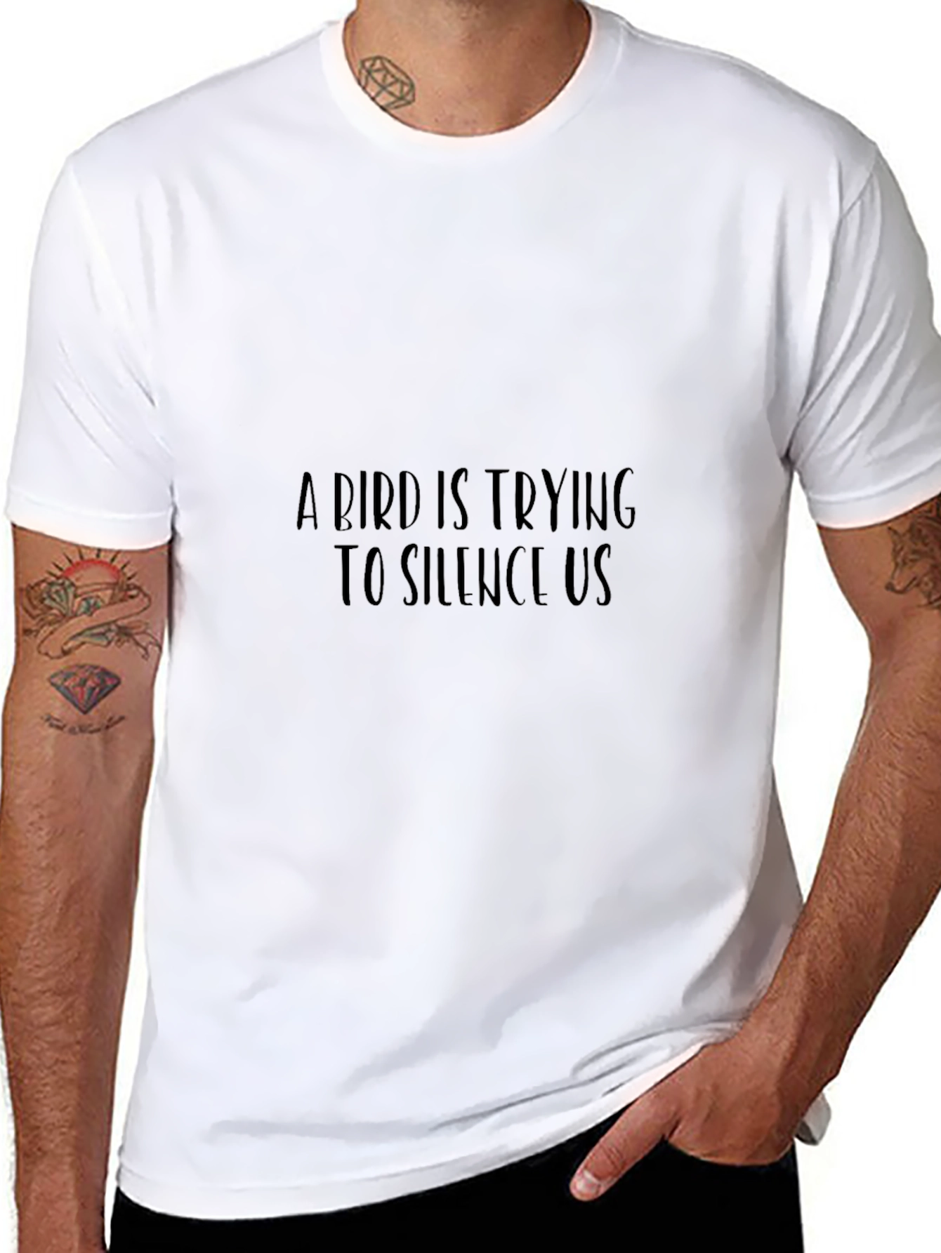 A Bird Is Trying To Silence Us Graphic Tee