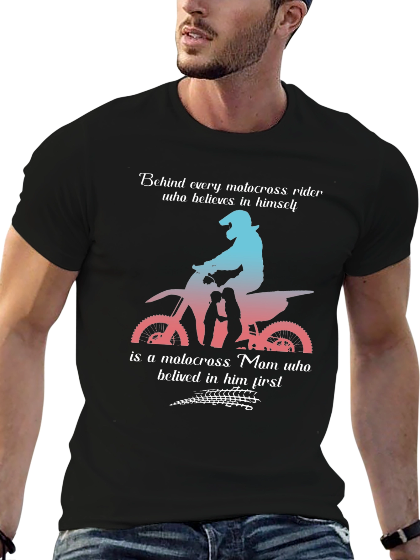 Motocross Mom T-Shirt: Behind Every Rider