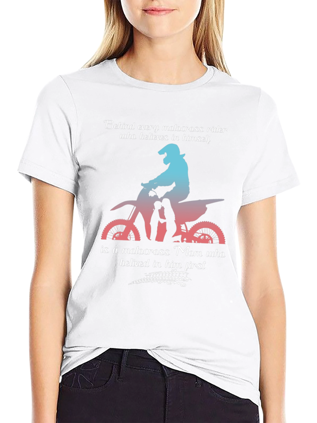 Motocross Mom T-Shirt: Behind Every Rider