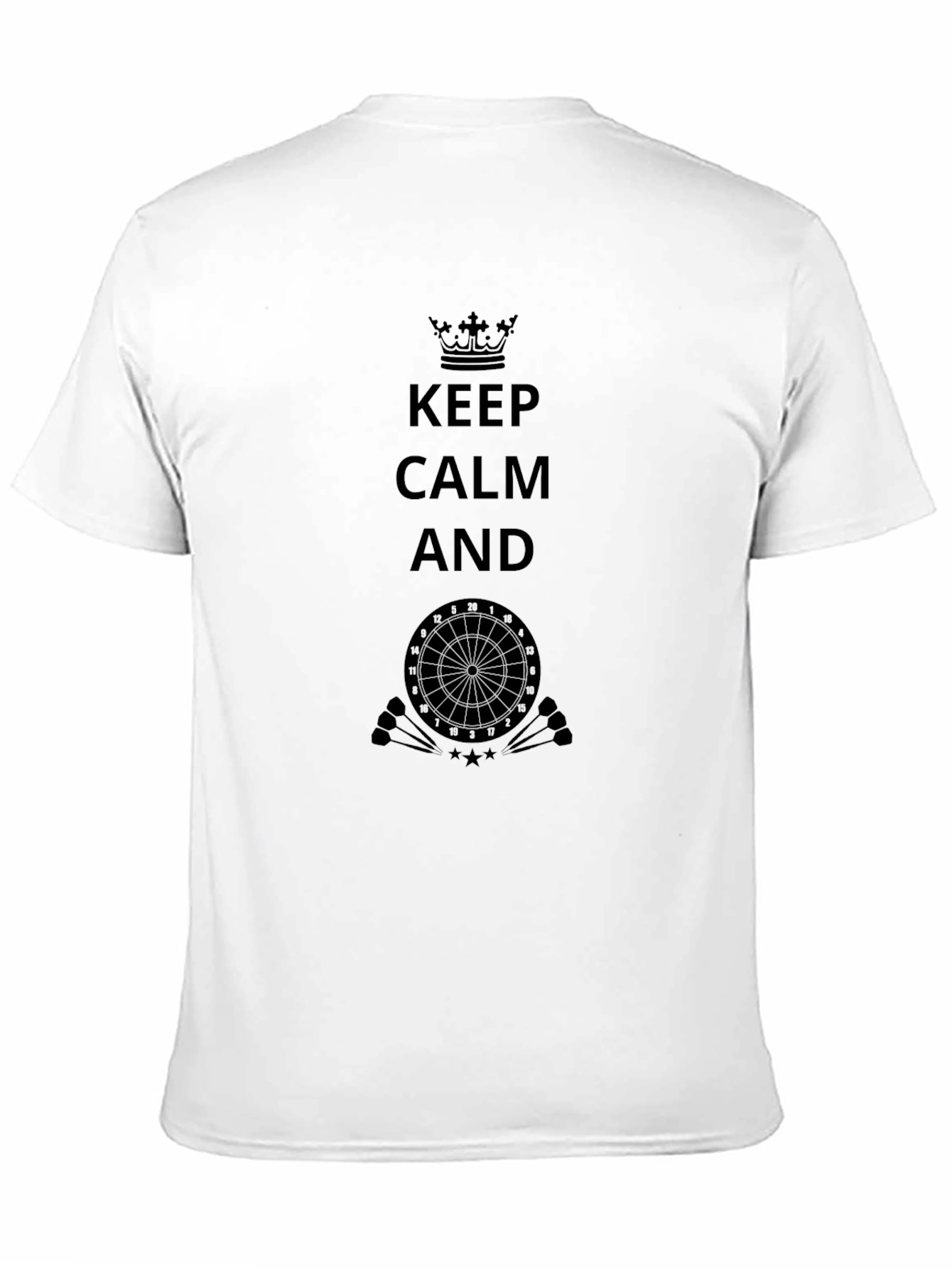 Keep Calm Dartboard Black T-Shirt