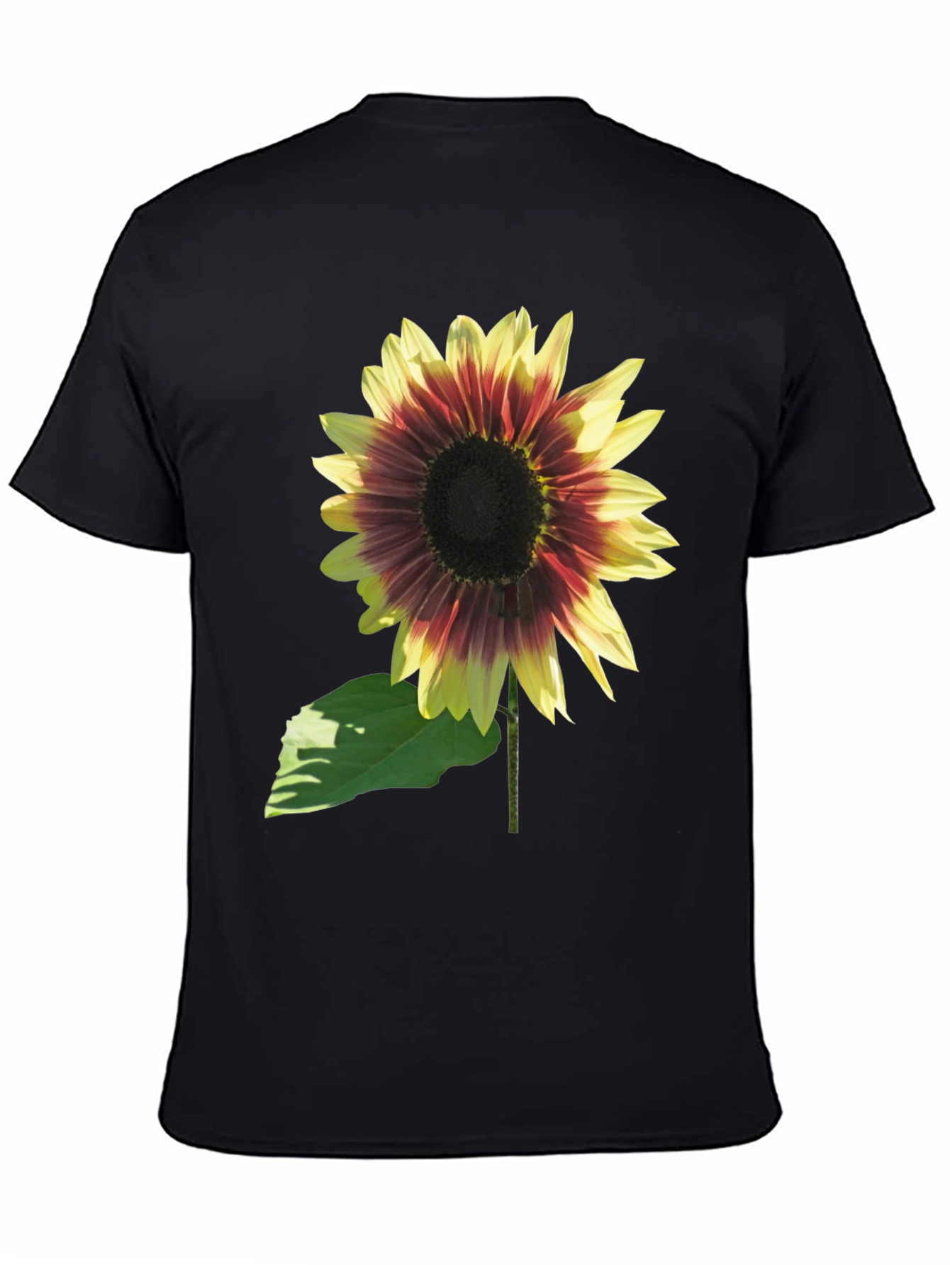 Sunflower Graphic Tee - Black Cotton Blend