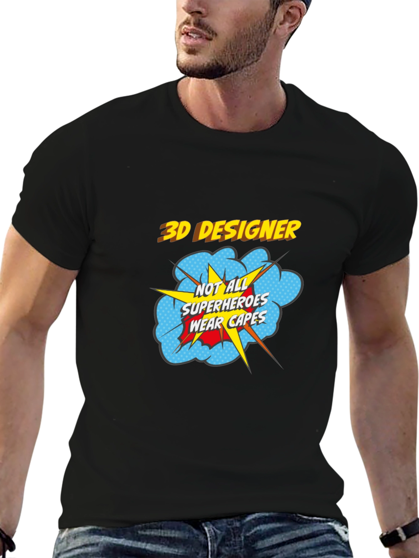3D Designer Superhero T-Shirt - Wear Your Passion!