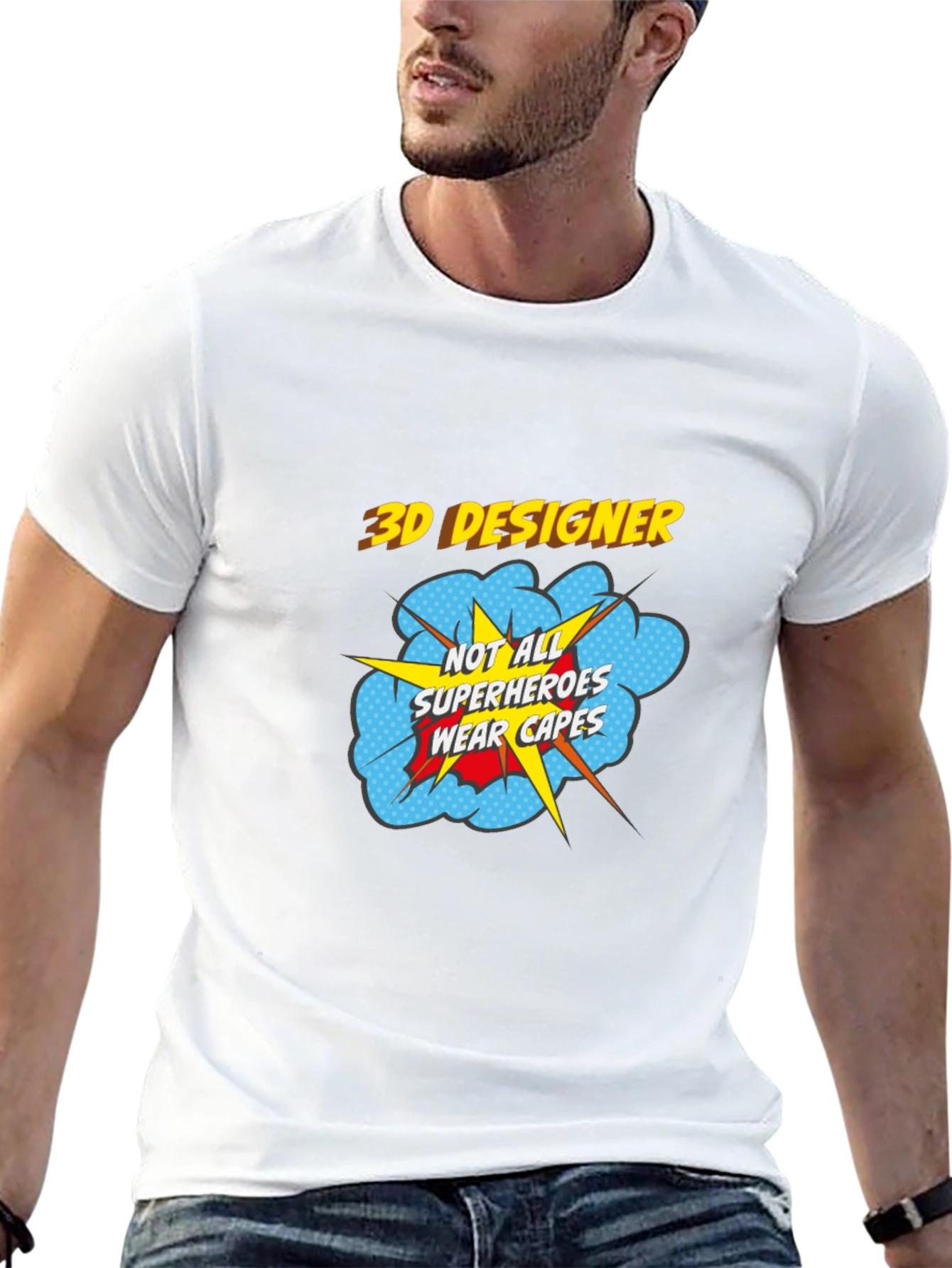 3D Designer Superhero T-Shirt - Wear Your Passion!